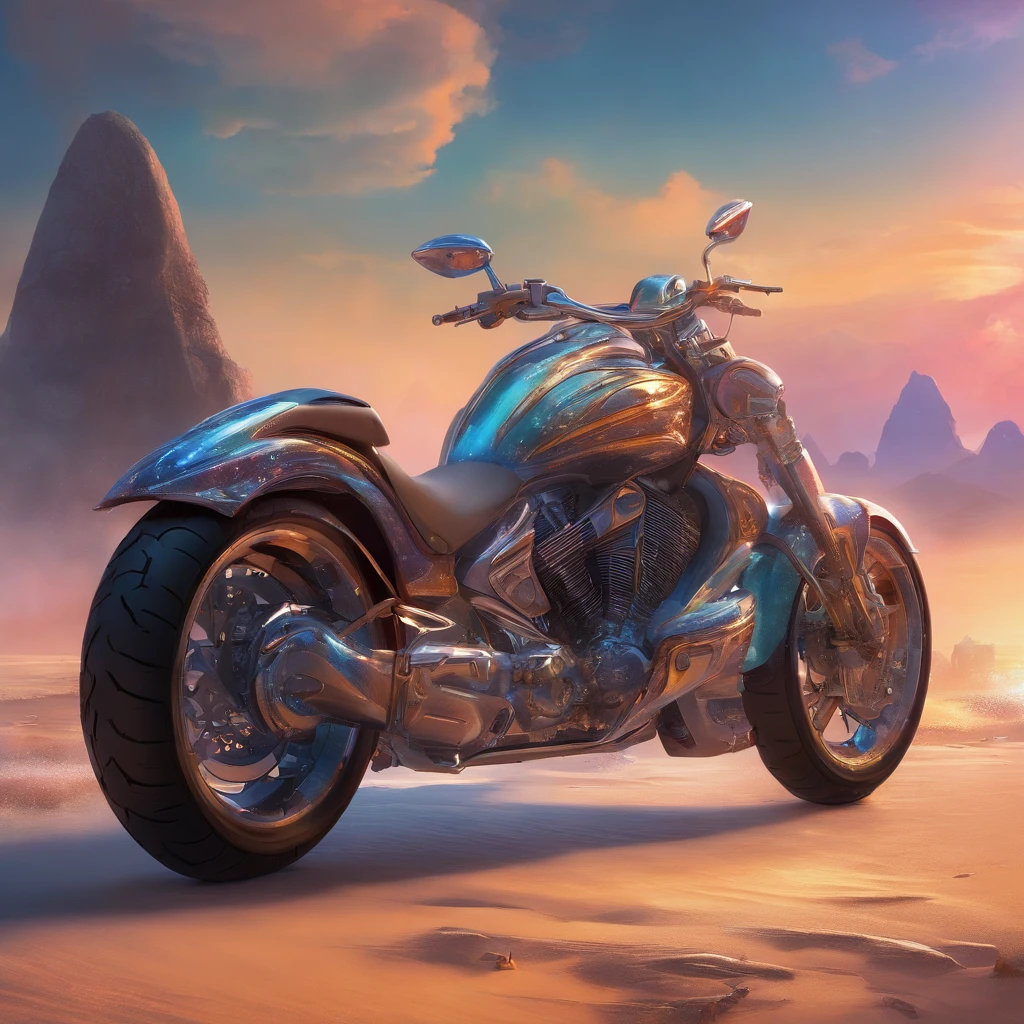 the motorcycle, ray tracing, UHD, award winning