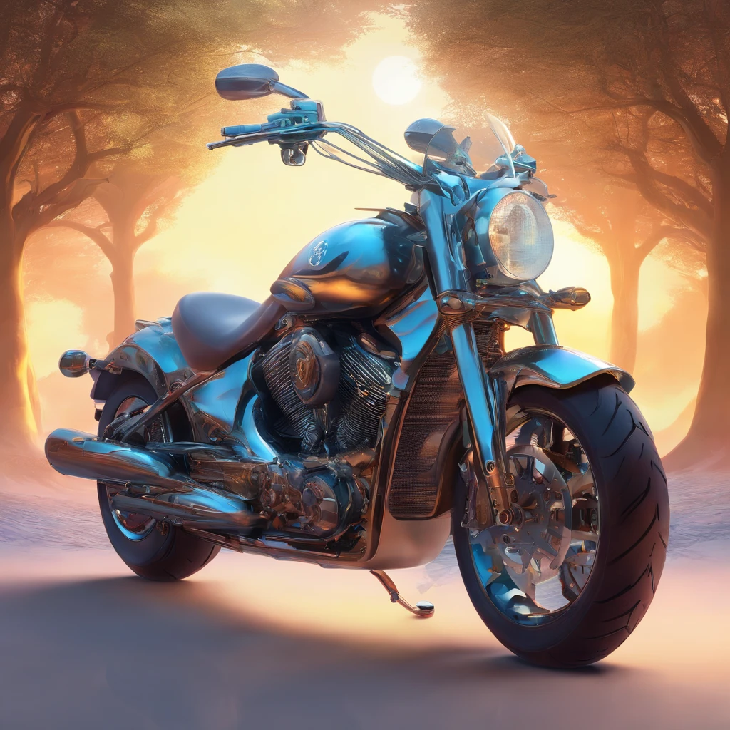 the motorcycle, ray tracing, UHD, award winning