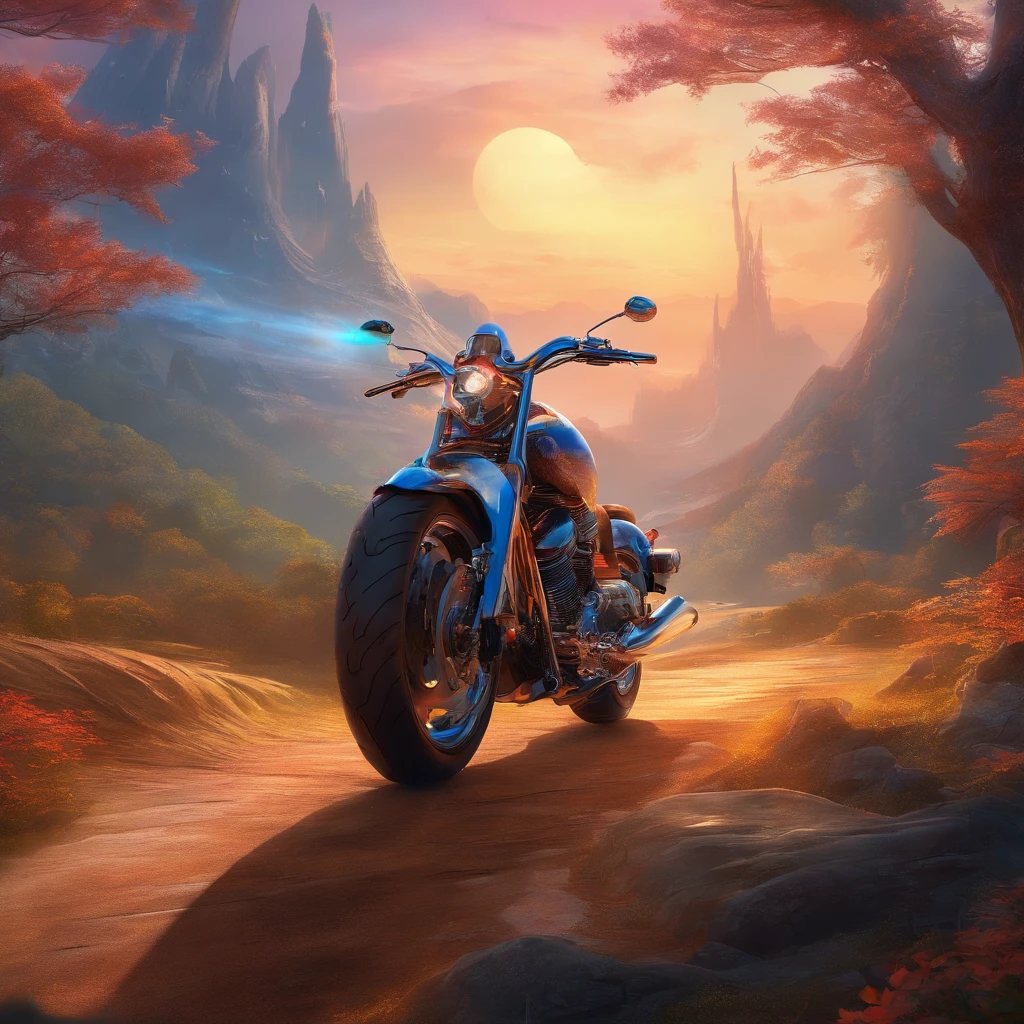 the motorcycle, ray tracing, UHD, award winning