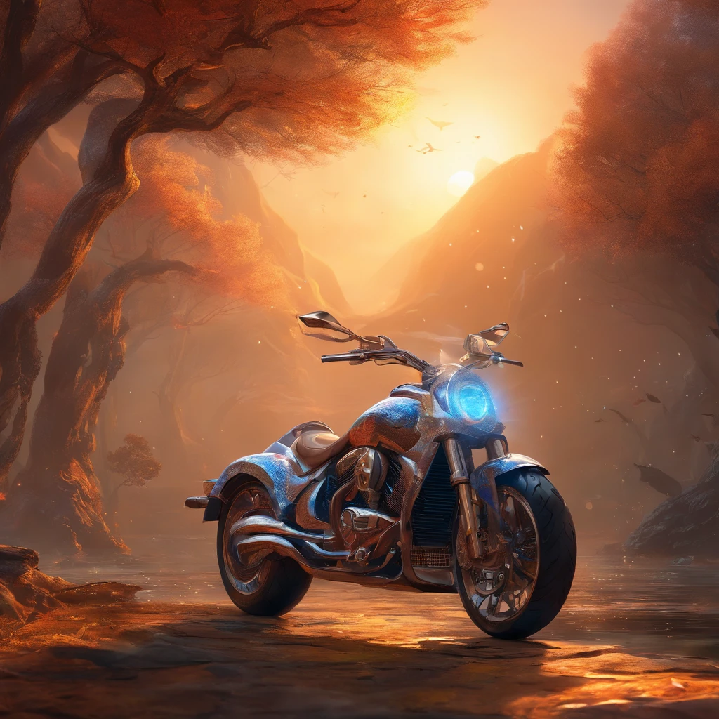 the motorcycle, ray tracing, UHD, award winning