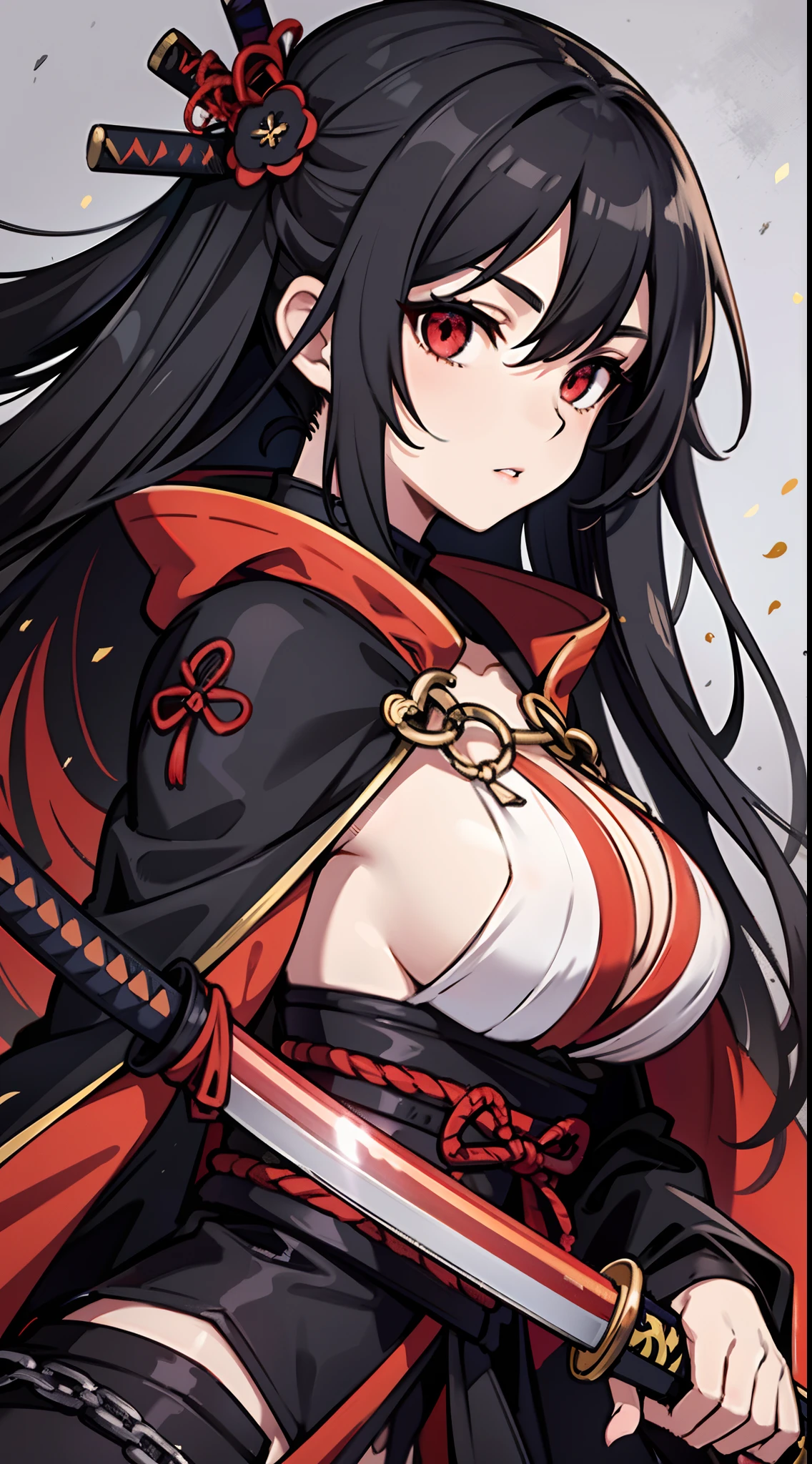 (masterpiece:1.2), hyper detail, best quality, (intricate_details:1.1), beautiful detailed, beautiful hair, solo,1girl,huahuo, 1girl, single_glove, mask on head, sash, black hair, twintails, purple eyes, obi, (fox mask:1.1), single glove, japanese clothes, (Cherry blossom tattoo, chest tattoo:1.1),sweating,heavy breathing,steam,open jacket,greasy shoulder,from below,looking down,flipped hair,armpit,greasy armpit,from side, shoulder focus,wet clothes,((armpit focus)),bare shoulder,smirk,looking at viewer,upper body,hand holding mask,hand on breasts,(sideboobs),five fingers, backlighting,((greasy armpit)),((smooth armpit)),big breasts