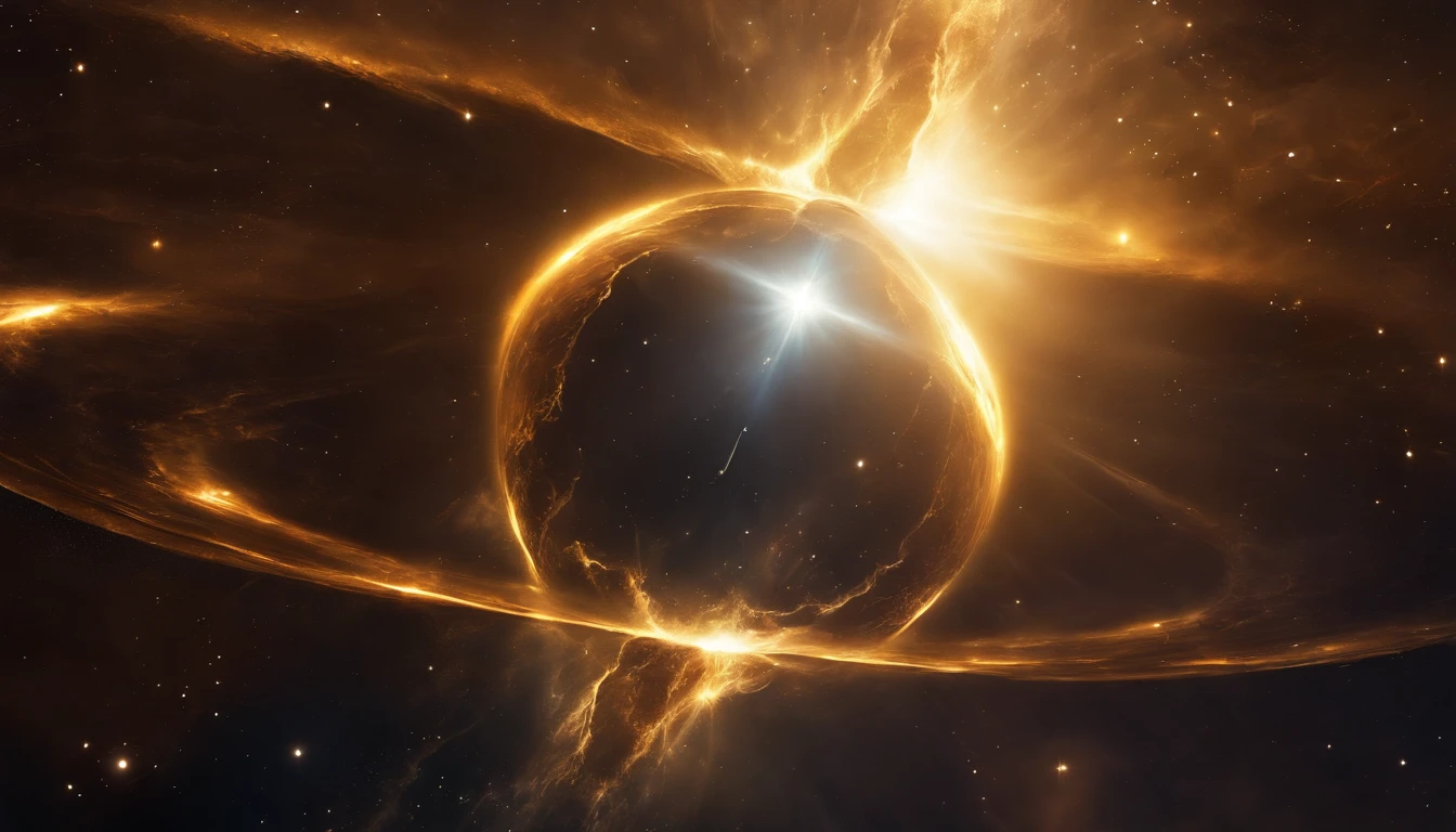 (stocky luminous flux),cosmos background,extra-fierce,golden and white beam,(shatter through the asiderite),magnificient,official art,best quality