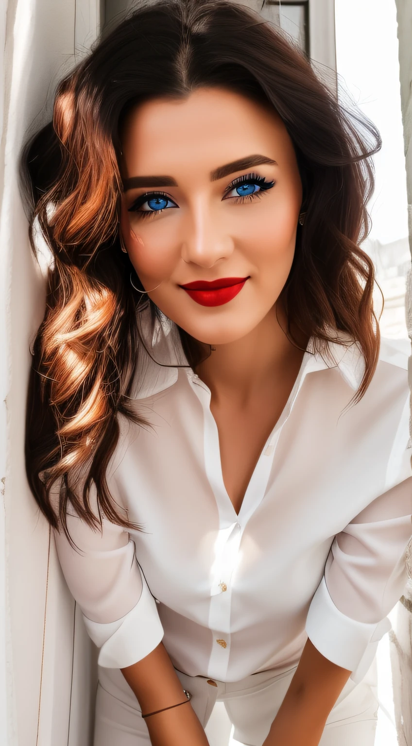 sky-blue eyes