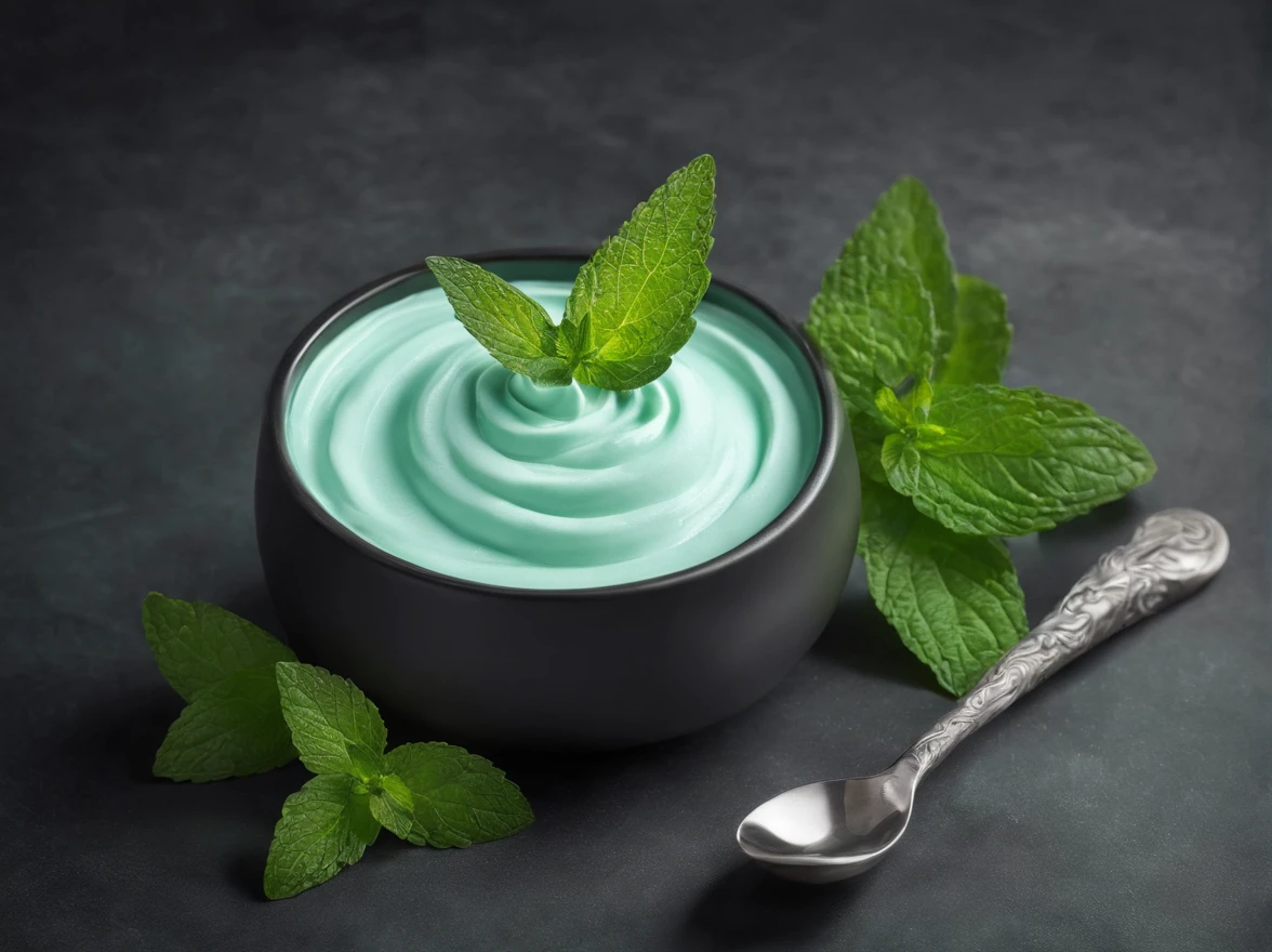 Mint kecrème rouki, Cinematic, Professional Photography, Studio Lighting, Studio Background, advertising photography, ultra-detailliert, A hyper-realistic, 8KUHD