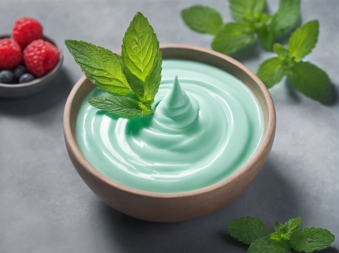 Mint kecrème rouki, Cinematic, Professional Photography, Studio Lighting, Studio Background, advertising photography, ultra-detailliert, A hyper-realistic, 8KUHD