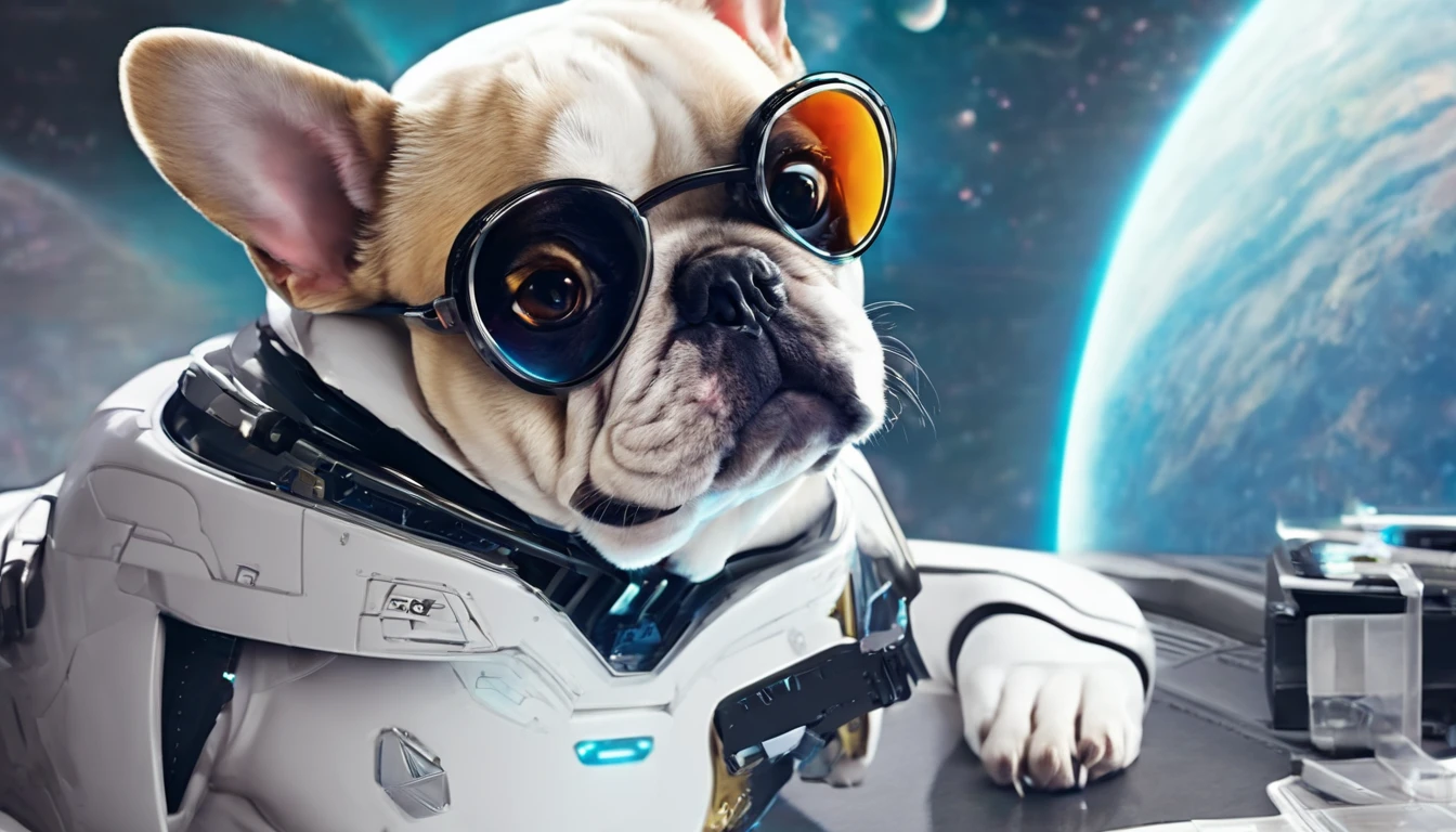 Wearing glasses　French Bulldog