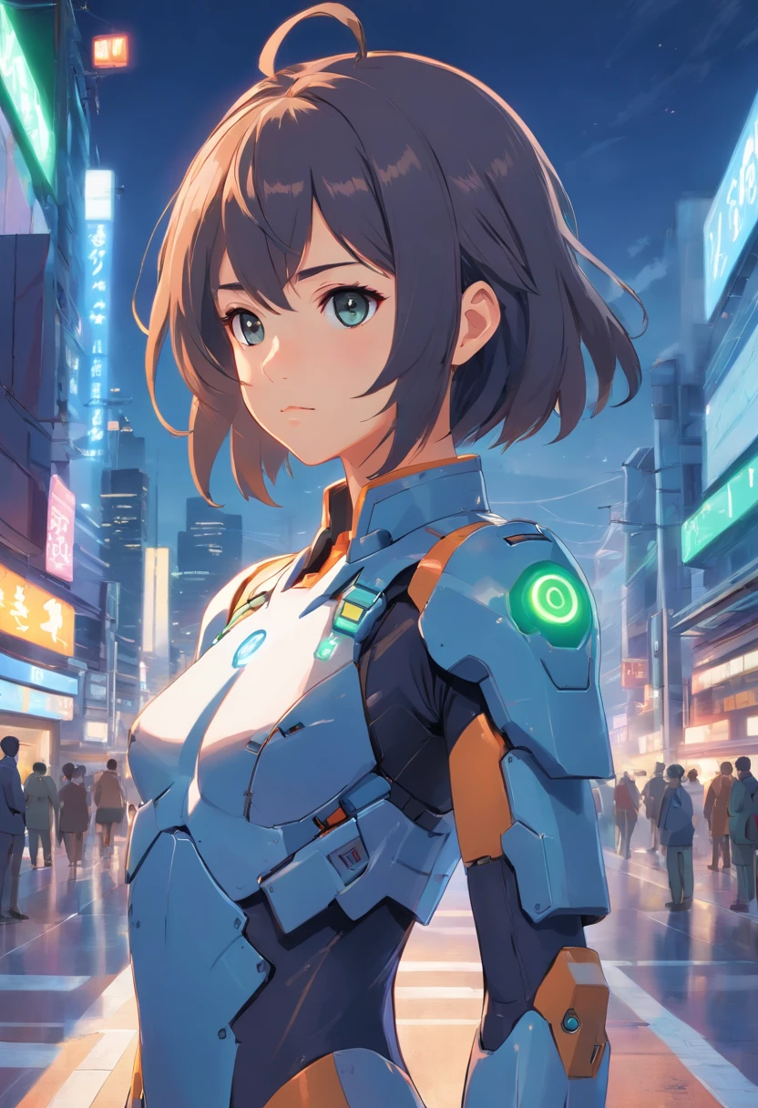 Close-up de uma mulher em armadura, conceito de corpo inteiro, arte conceitual de corpo inteiro, arte conceitual detalhada de corpo inteiro, ( ( arte conceitual do personagem ) ), female mecha, senior concept artist, bela arte conceitual de corpo inteiro, Design de personagem interessante, full body action concept art, conceito de pele, Inspired by Senior Character Artist, Arte conceitual de Feng Zhu,Standing Posture