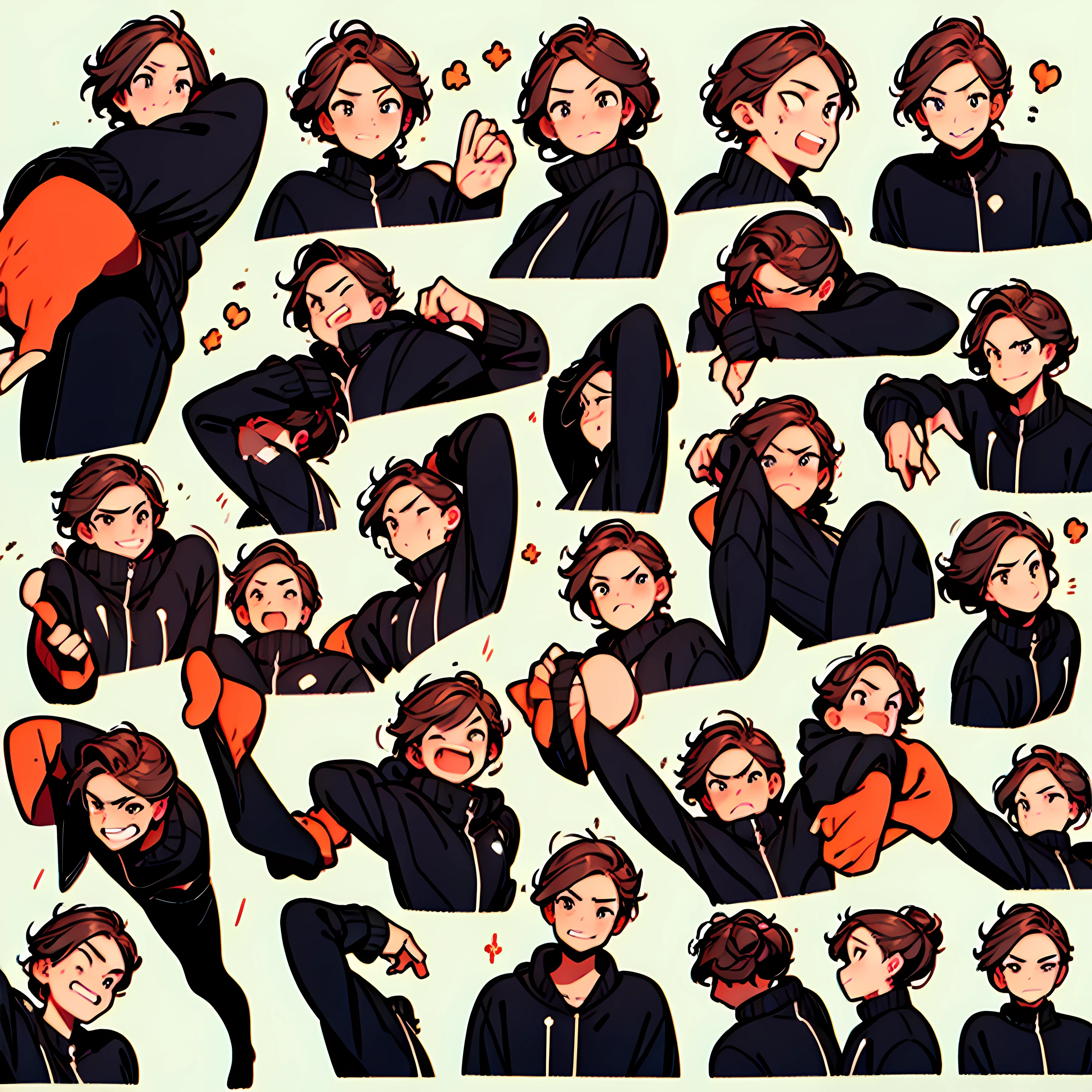 male, ginger hair, emoji pack, emojis,