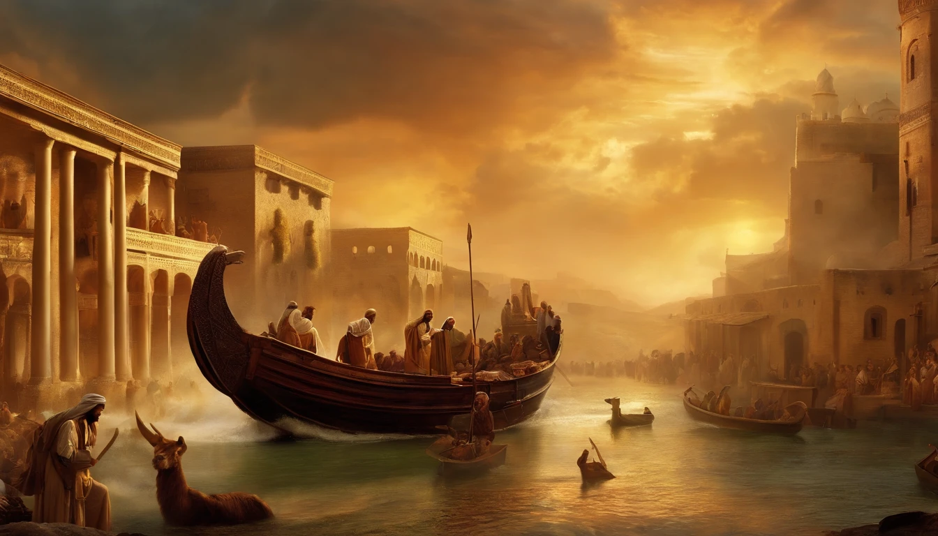 Prophet Noah's arrival in the old city