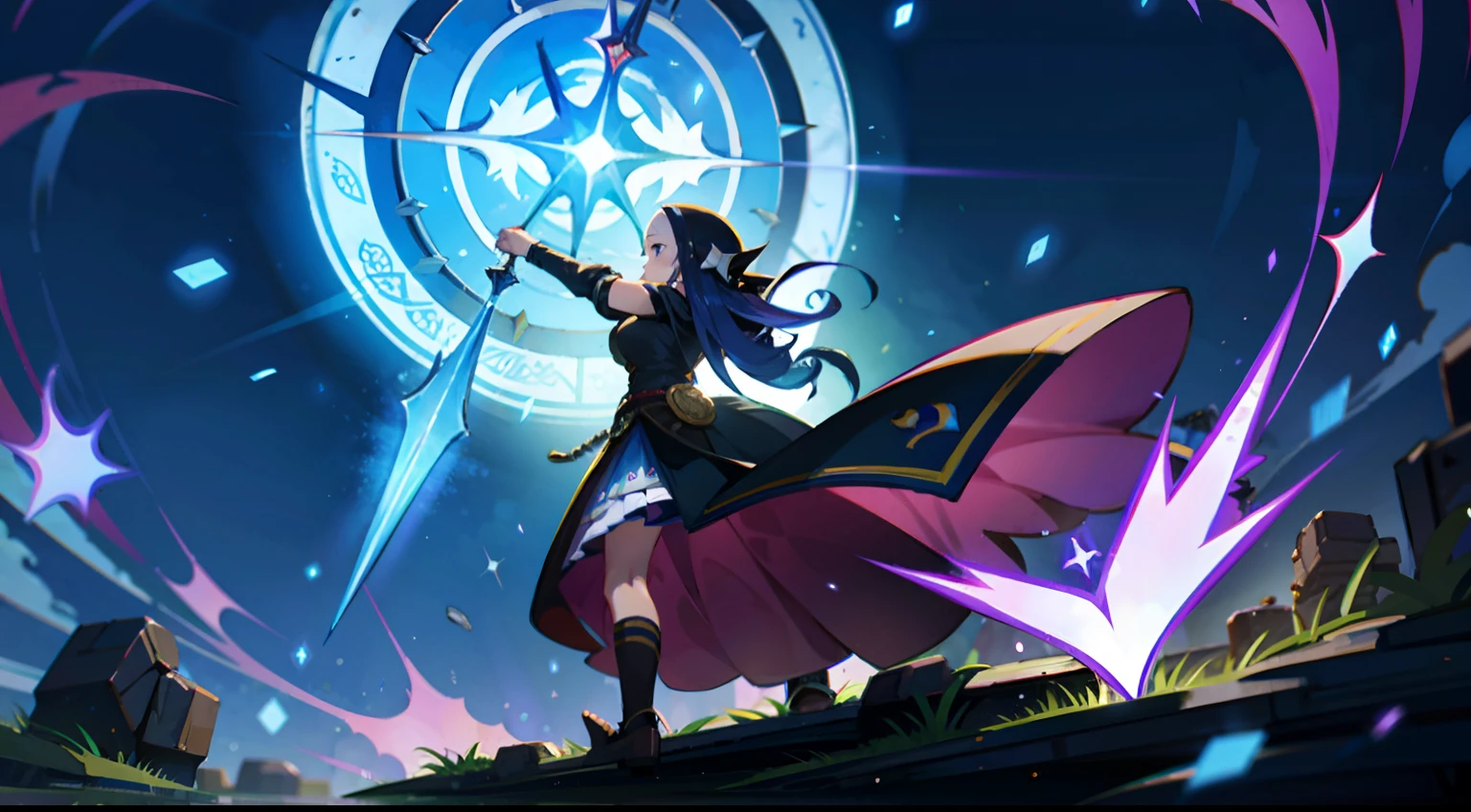 Uma velha bruxa, spell blocking.