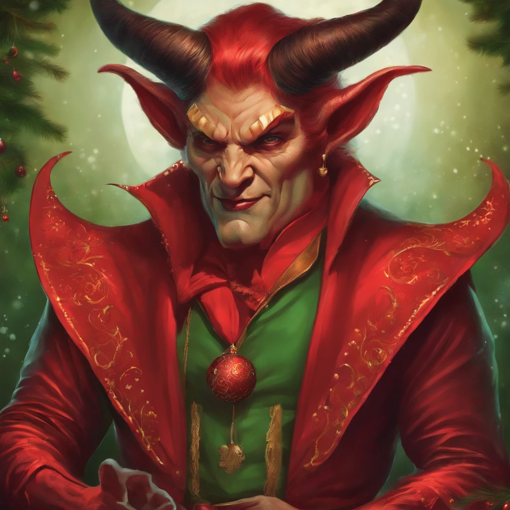 draw devil xmas