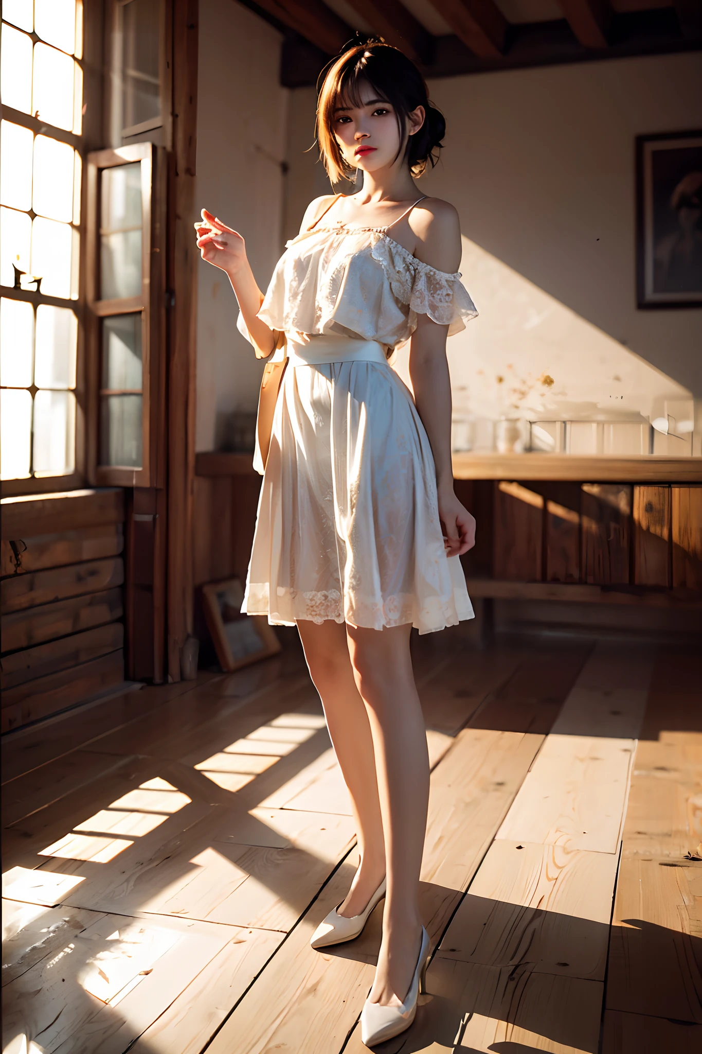Masterpiece, Best Quality, High Quality, HD, High Quality Textures, High Quality Shadows, High Detail, Realistic, Cinematic Light, Side Light, Lens Vignetting, Ray Tracing, Sharp Focus,