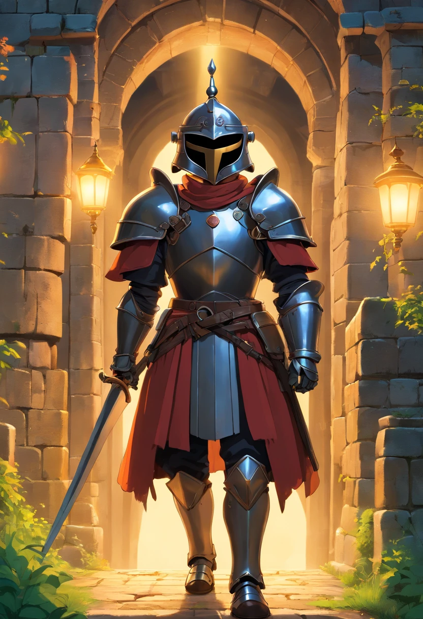 ((realistic)), cinematic shot, movie theater, photo referenced, highest quality, high quality, (detailed face and eyes:1.1), a huge knight wearing a black armor, ((intricate helmet)), face mask armor, ((big eyes)), black sclera, in the countryside, black eyes, subsurface scattering, intricate (high detail), ((cute)), (detailed skin:1.1), shiny skin, photorealism, volumetric lighting, magic circles, a castle in the background,