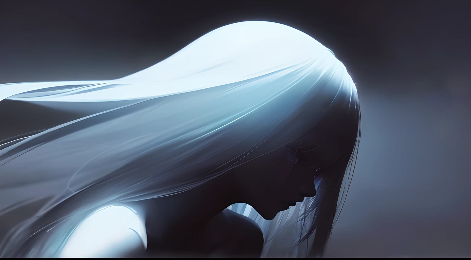 (a very delicate and beautiful)、The human、Offensive photo、独奏、(silhuette)、(With movement)、dark backgrounds、Black figure、(silhuette)、skinny body、scary atmosphere、single body、mournful、1 persons、Bloods、