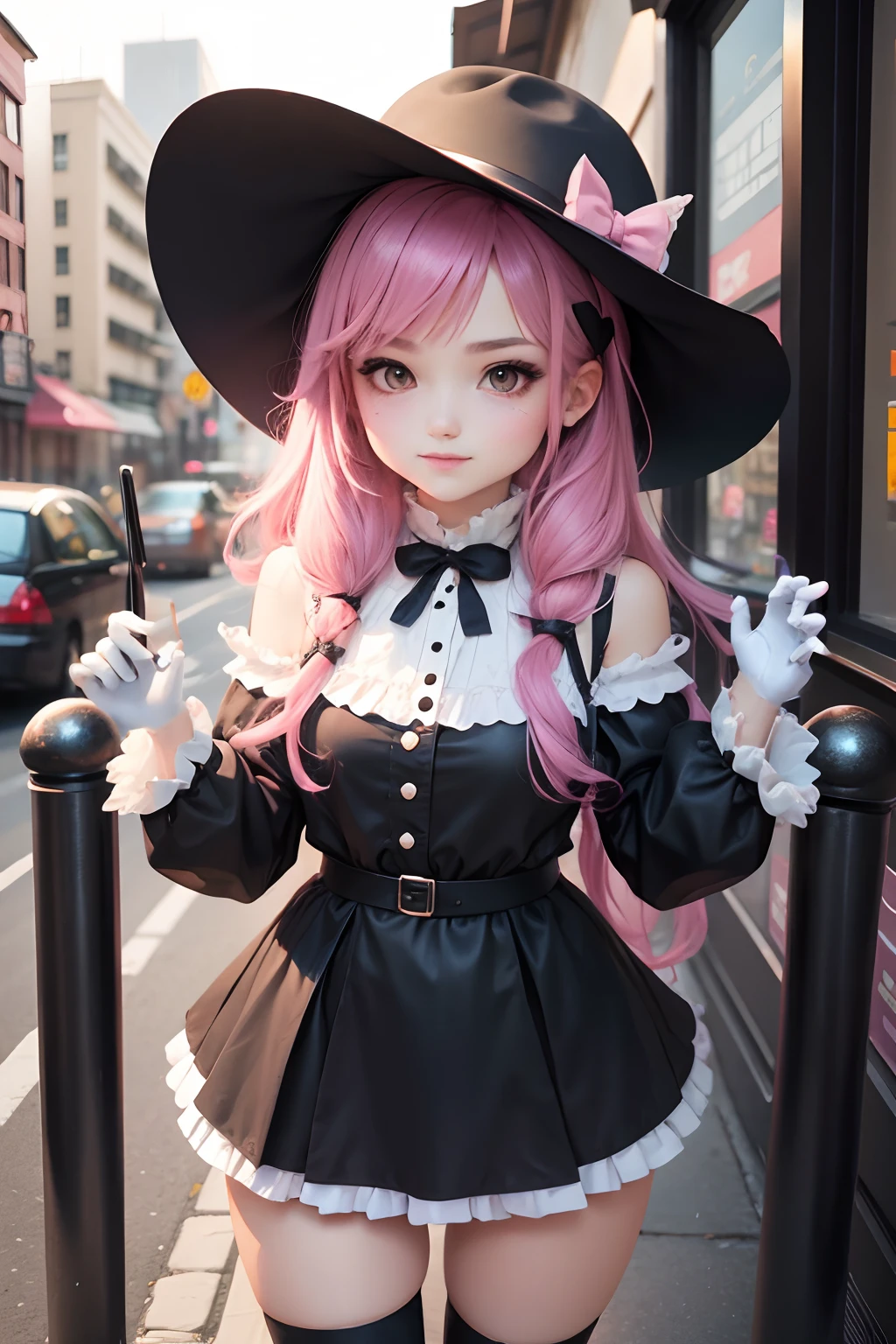 Anime beauty,fresh flowers,Hats,Beautiful,4k wallpaper