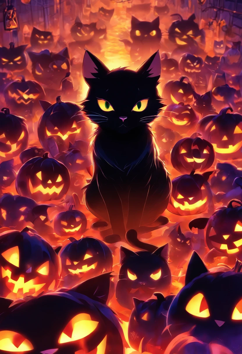 Cat Halloween Party,(Black cat),Mofumofu