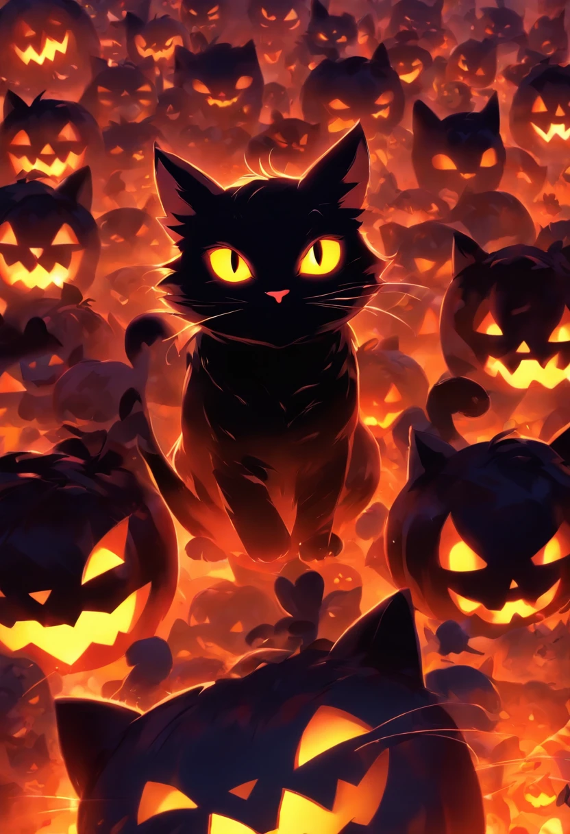 Cat Halloween Party,(Black cat),Mofumofu