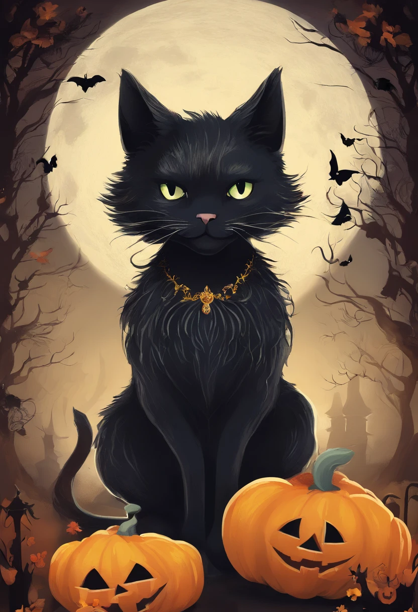 Cat Halloween Party,(Black cat),Mofumofu