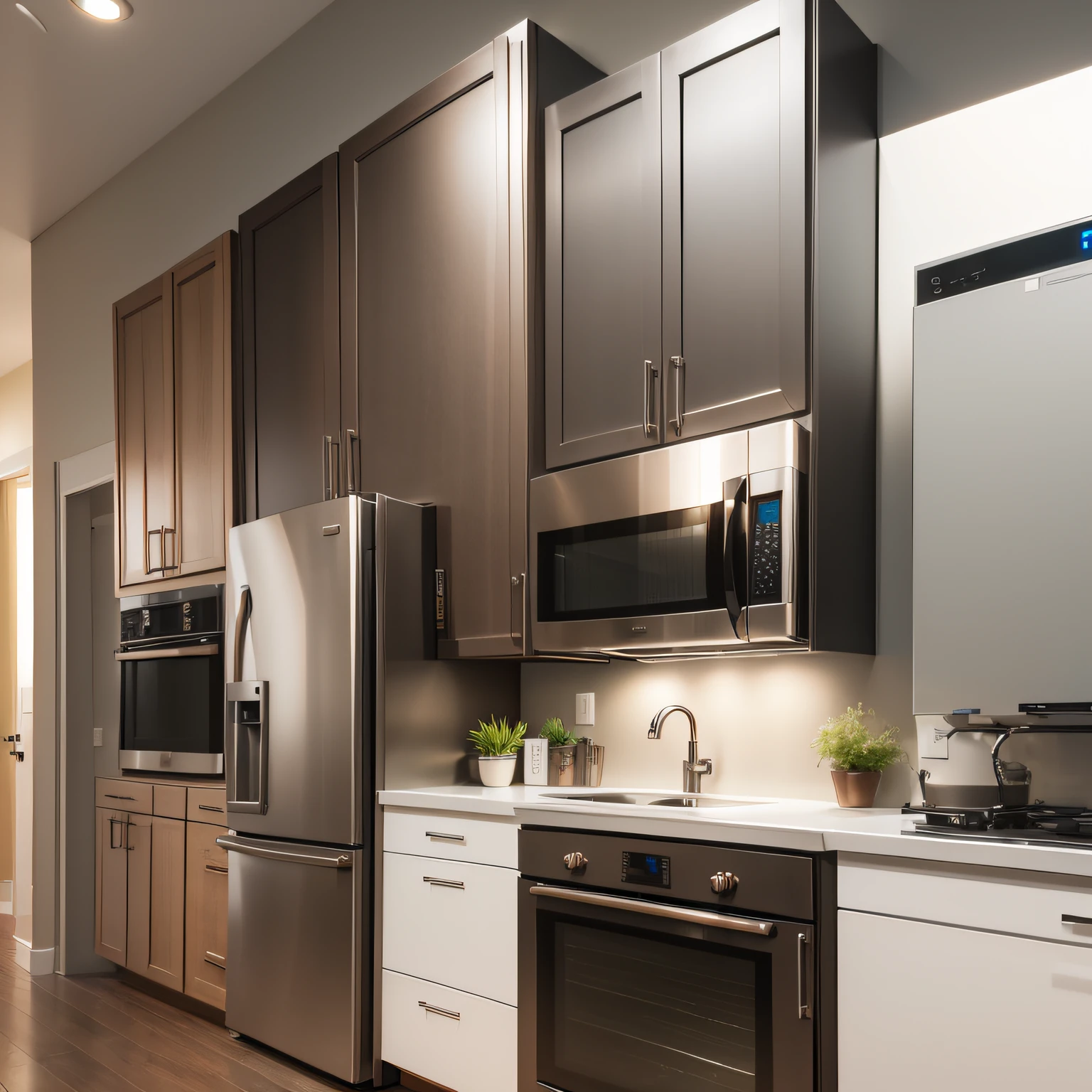 Bronze stainless steel appliances with  Cabinet Panels & Exterior Panels