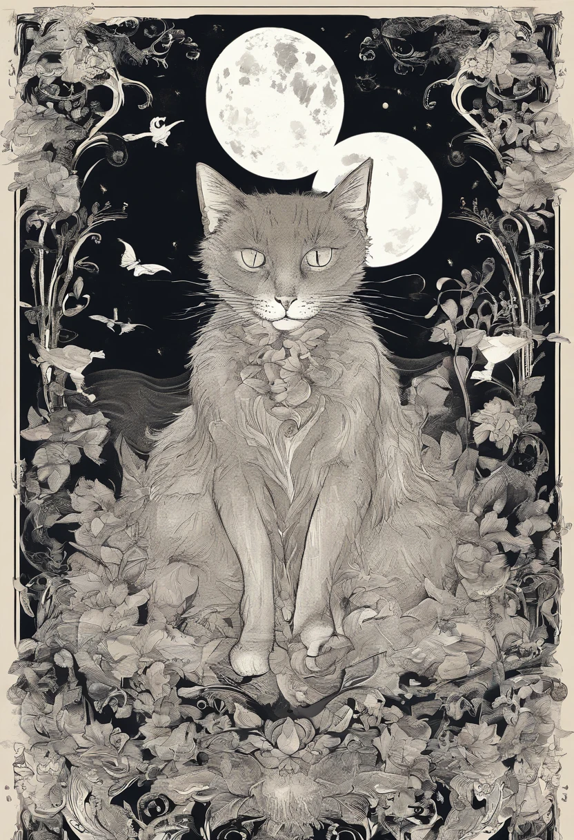 Black Cat Halloween Party,Mofumofu,tshirt design