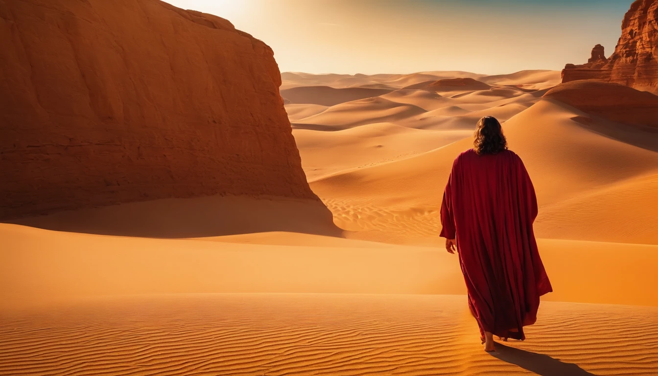 Jesus Walking On The Desert