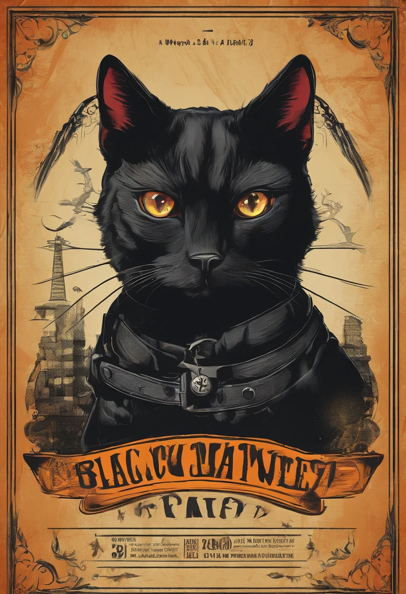 Black Cat Halloween Party，Mofumofu，tshirt design
