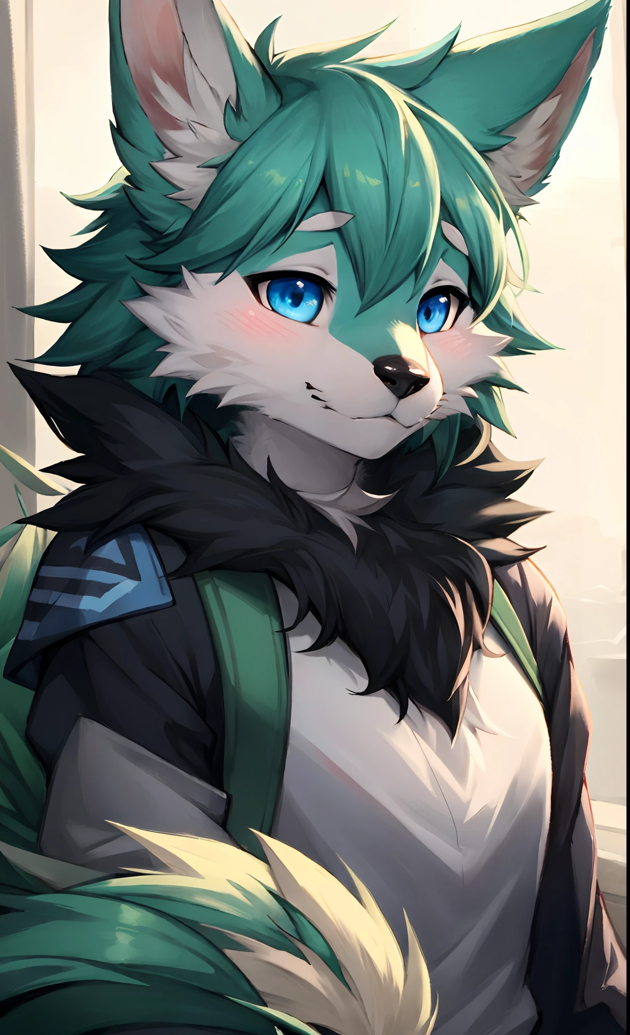 furry, cute face, ambient light, ultra detailed fur, volumetric light,