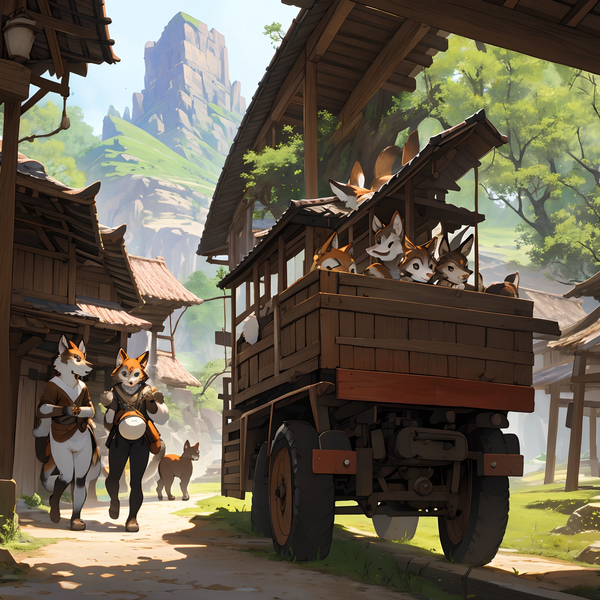 super high resolution, detailed background, World Heritage Site, 6+boys, 6+girls, Happy, joyful, absurdres(Photos of solo travelers)(kemono, furry anthro),