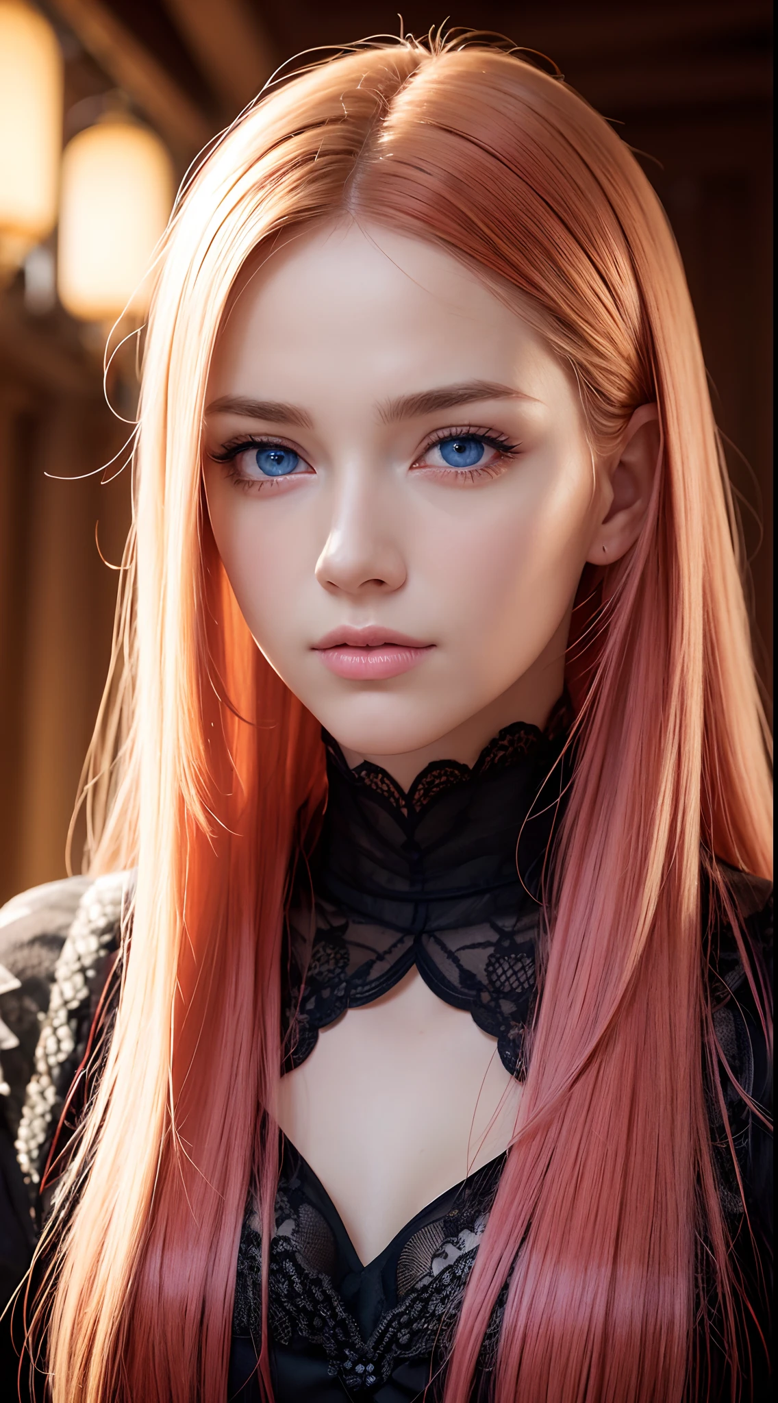 "(Best quality, 4K, high resolution, Masterpiece:1.2), Ultra-detailed, (Realistic, Photorealistic, photo-realistic:1.37), Vibrant red and blue eyes, Strong gaze, Mesmerizing eye contact, Fire-red iris, Deep blue pupils, Vivid colors, Portrait, Fantasy art, Magical red lights, Ethereal beauty, pink color palettes, Heterochromia is depicted in particular detail, Long yellow hair
