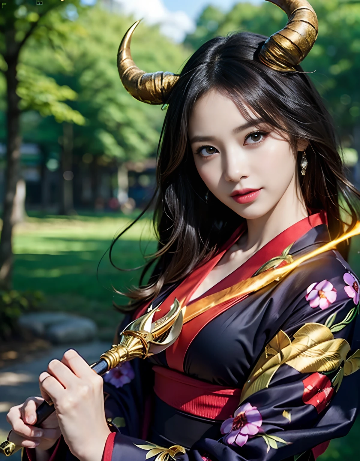 Professional , ​masterpiece、top-quality、photos realistic , depth of fields 、（Fight the Dragon Knight with the Dragon Mask）,（Dragon Black Metal Body:1.4),(Matte Black、、Light Effects、（cleavage of the breast）、（Fight dragons）、（Seductive look）、Dragon Gold Weapon、Mystical expression、（bikini-armor),Gorgeous gold weapons ,（（ Dragon's dense and gorgeous sword）） , Beautiful knife   ,warhammer 40k , adepta sororitas,Detail and gorgeous crown、（（Golden hair））、（Castle background）、The dragon、（（Gangle's forest background））、Beautiful Caucasian beauty、（１a person）、dynamic ungle,(((Detailed and ornate dragon helmet)))、Smaller head、Castle background、Thin and beautiful female hands、cleavage of the breast、Soldier in iron armor on background、Mystical expression、Light Effects、intense fighting、Wind-effect、magic circles、With the legendary magic wand、（demonic wings）、Toostock、