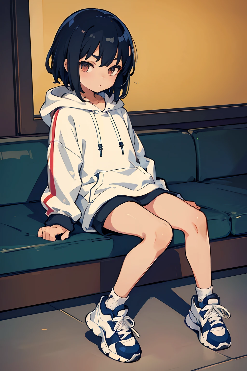Peni parker, cute, blushing face, dressed, thin clothing