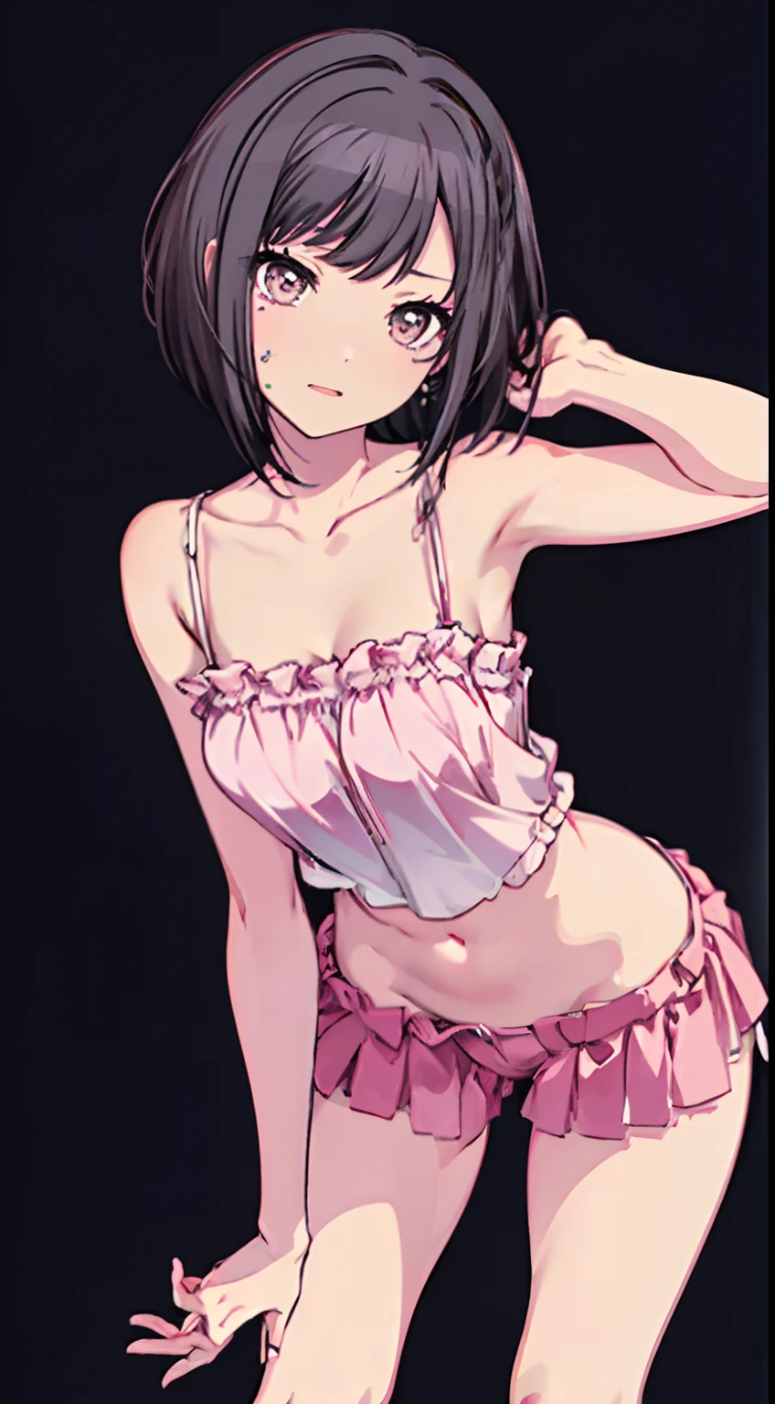 (Camisole Pull up your skirt to show your panties Gravure Pose An ultra-high picture quality clear outlines Beautiful face Beautiful skin) thin-waist A slender ribbed skinny limbs beautidful eyes teats cleavage of the breast Beautiful breasts a short bob Uterine mouth Crying face Beautiful fingertips