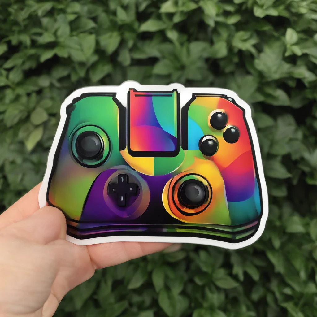 Simple video game logo sticker