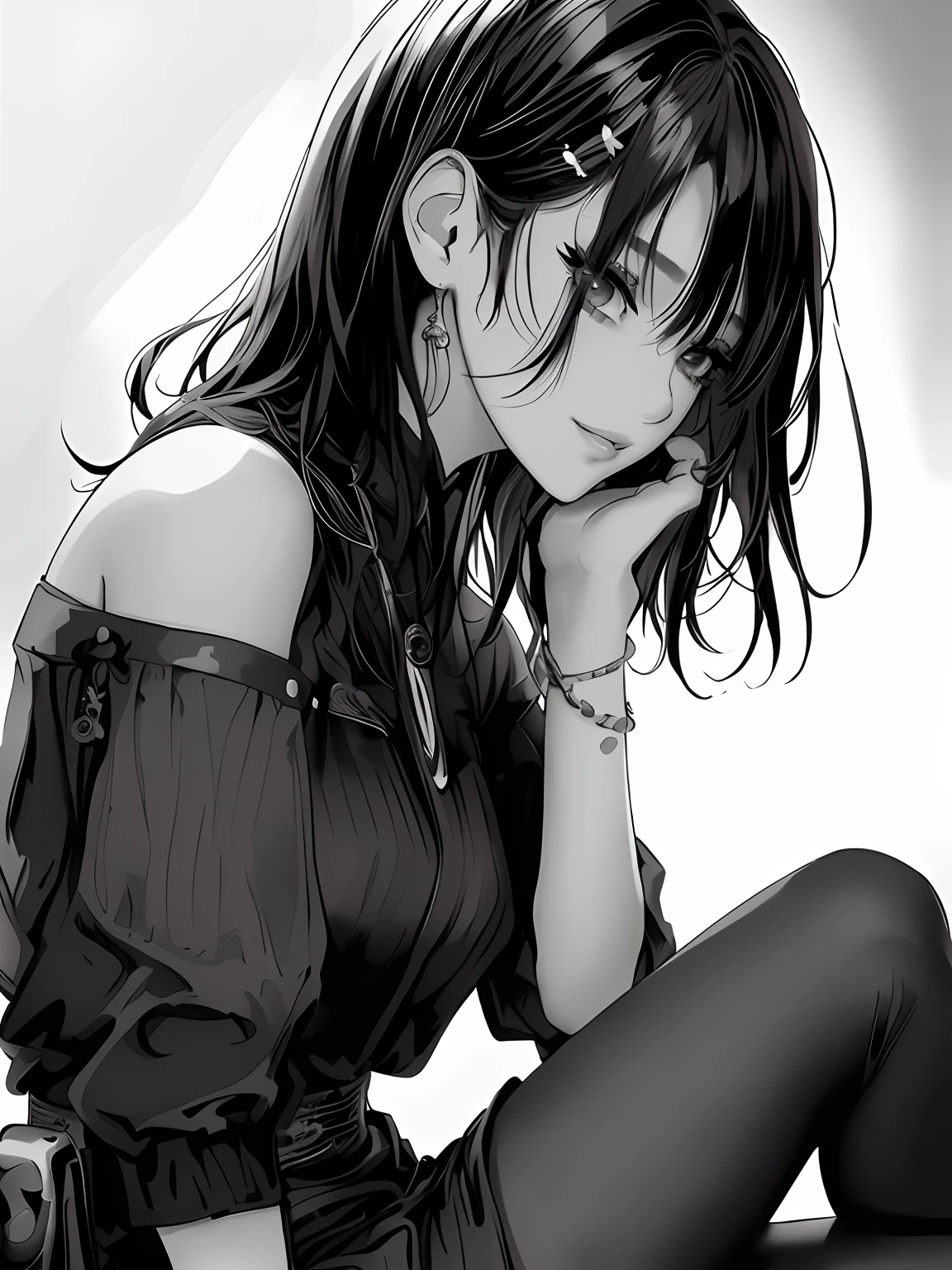 Obra maestra, alta calidad, ((Anime style)), ((cabello dorado)), ((ojos dorados)), ((mirada profunda e intensa)), ((Cara detallada)), ((bien dibujado)), posando para una foto, ((Sonrisa traviesa)), cuerpo suave, (Soft, moist lips), piel reluciente, Retrato detallado, ((Moda coreana)), Moda de chica rica, Calle urbana, ((Moda urbana)), ((Chica rica presumiendo)), Marca de belleza en el hombro, Marca de belleza debajo del ojo, Anime visual de una mujer joven, anime style illustration, Hermoso retrato, 1girl