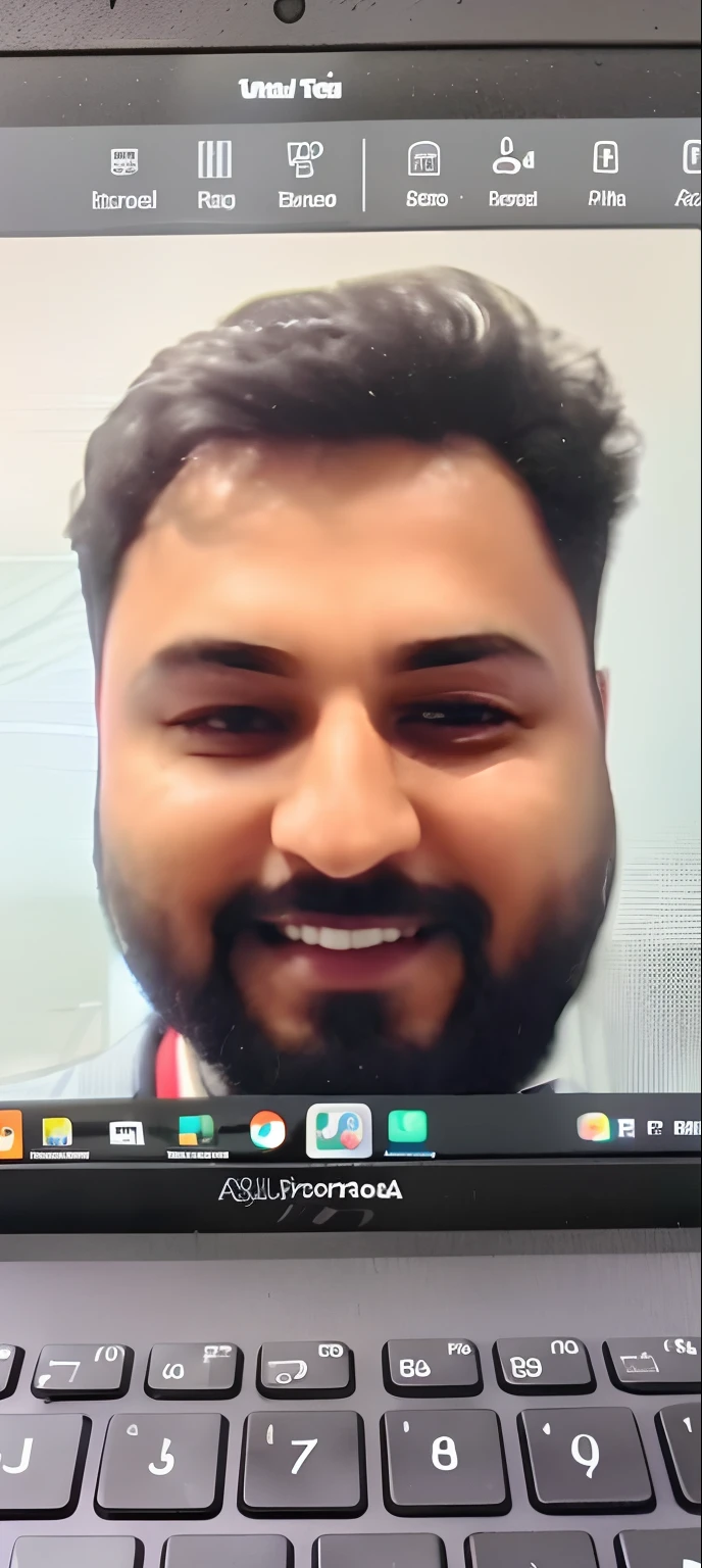 arafed man on a laptop screen with a smile on his face, very very low quality picture, profile picture, webcam screenshot, front profile!!!!, mutahar laughing, portait photo profile picture, webcam footage, face picture, front facing camera, zoom in on face, professional profile picture, ash thorp khyzyl saleem, coerent face