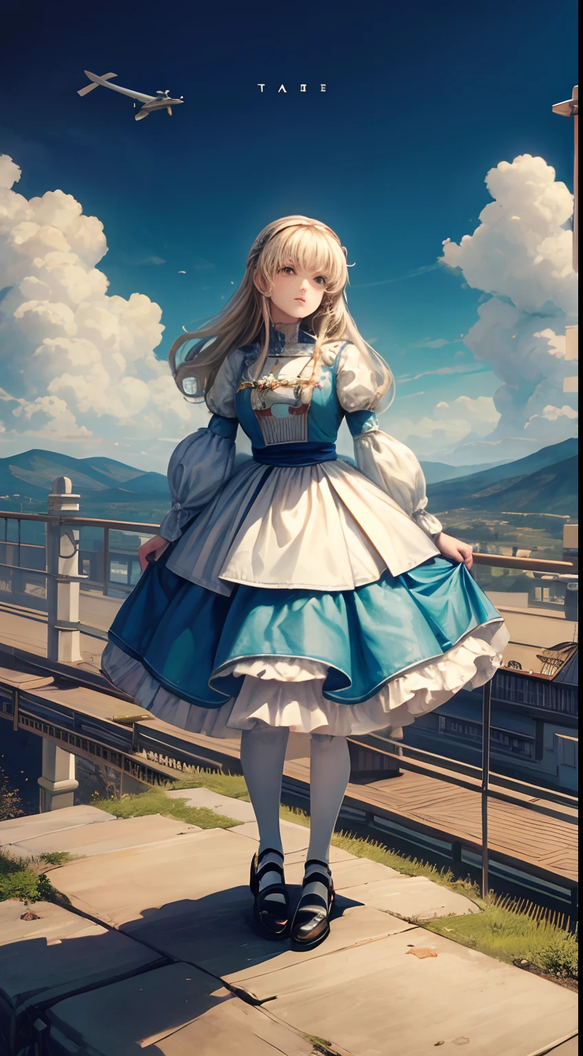 Kate Greenaway, Margaret Tarrant, Charles Robinson, Japanese Anime, Surreal Mysterious Bizarre Fantastic Sci-Fi Fantasy, Toyland, The only human being is the girl Alice, Giant teddy bear, Tin Soldier, Supercar, Combat robot, Astronaut Samurai, Lost Alice, Toy City, hyper detailed, high resolution high definition high quality masterpiece