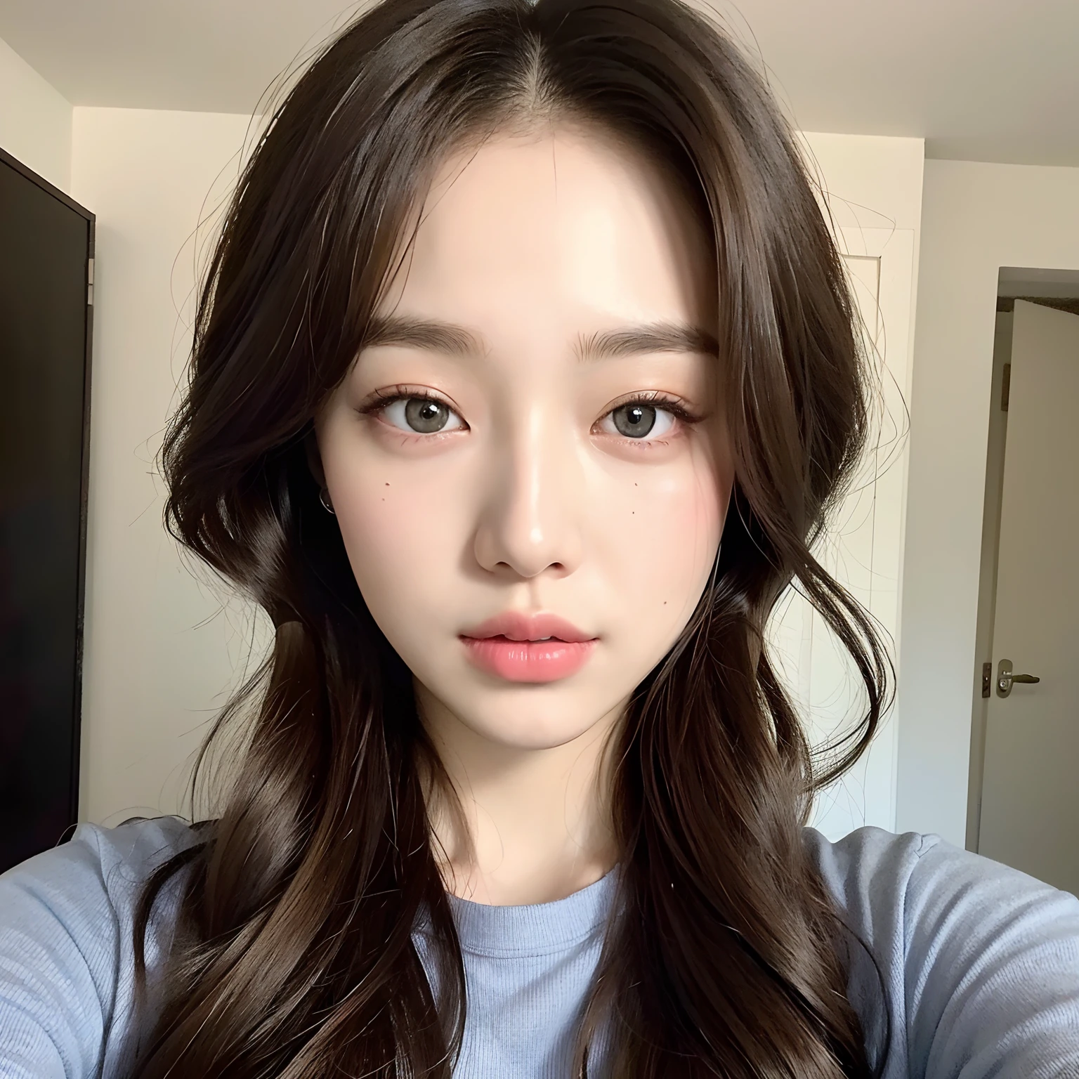 ((highest quality, 8k, masterpiece :1.3)), One girl, Beautiful woman with slim abdominal muscles :1.3, (Random Hairstyles :1.2), Oversized tank top :1.2, Highly detailed face, Fine grain, double eyelid, Underarm