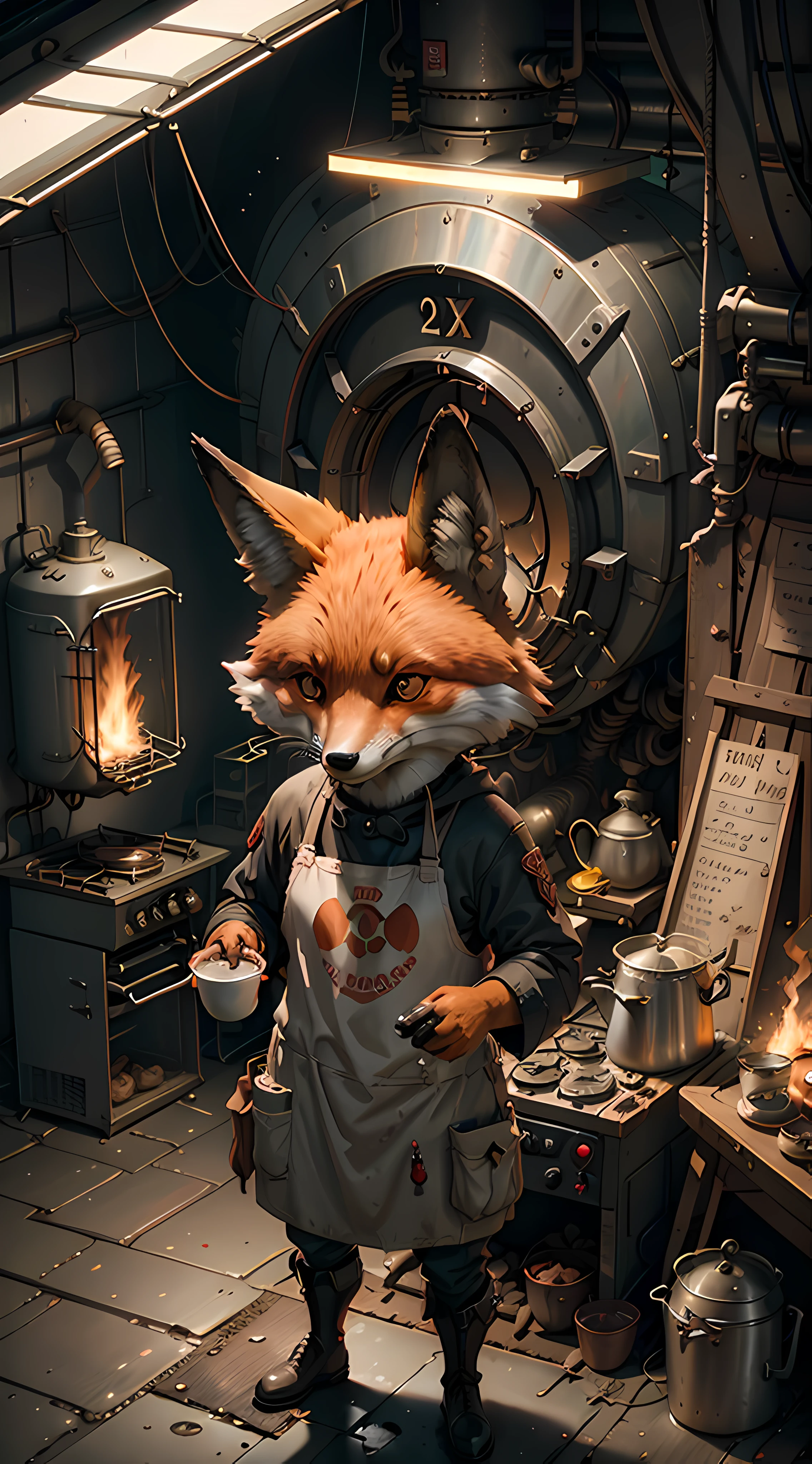 Fox cooks soup in a nuclear reactor