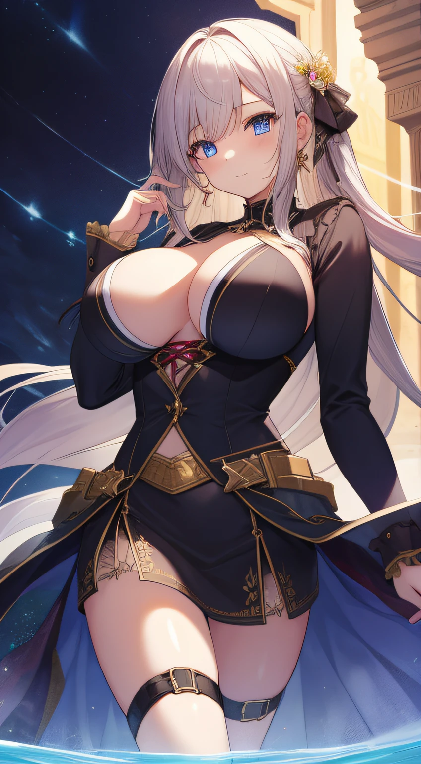 great masterpiece、hight resolution、1girl in、Flashy clothes、Colossal tits