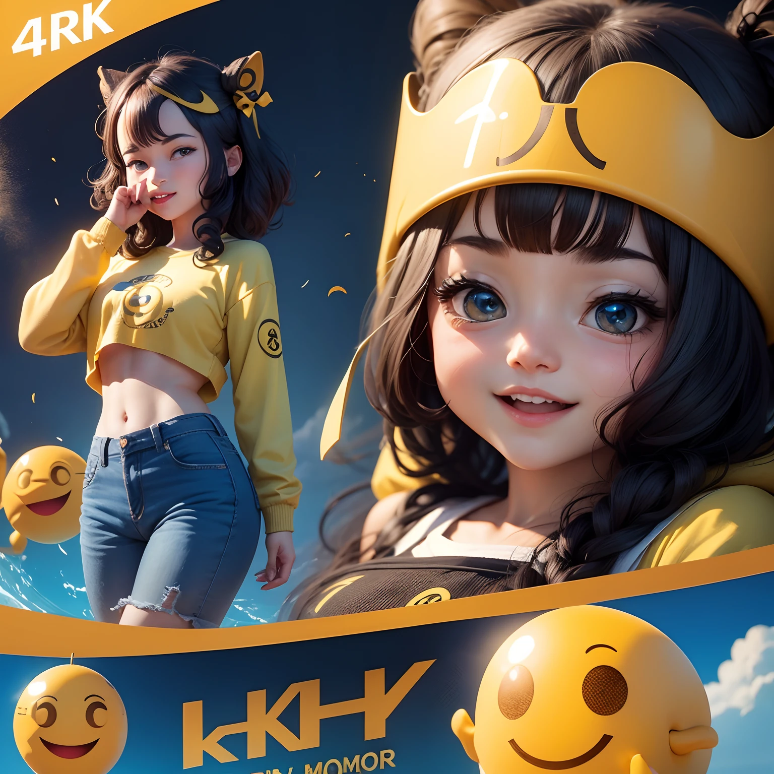 Funny emojis for logo 4k