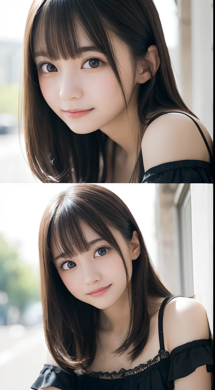 Shining, clear, white skin、Her windblown black hair hides her beautiful face.、huge、Sexy beautiful face of 28 years old、Beautiful straight hair that stands out、growing up, glowing light brown eyes、Sexy long silky bangs covering the eyes, Sexy young woman with super long hair hiding her sexy face、Shiny black hair、(((Sexy Woman)))、The cleavage is visible,Red sexy dress