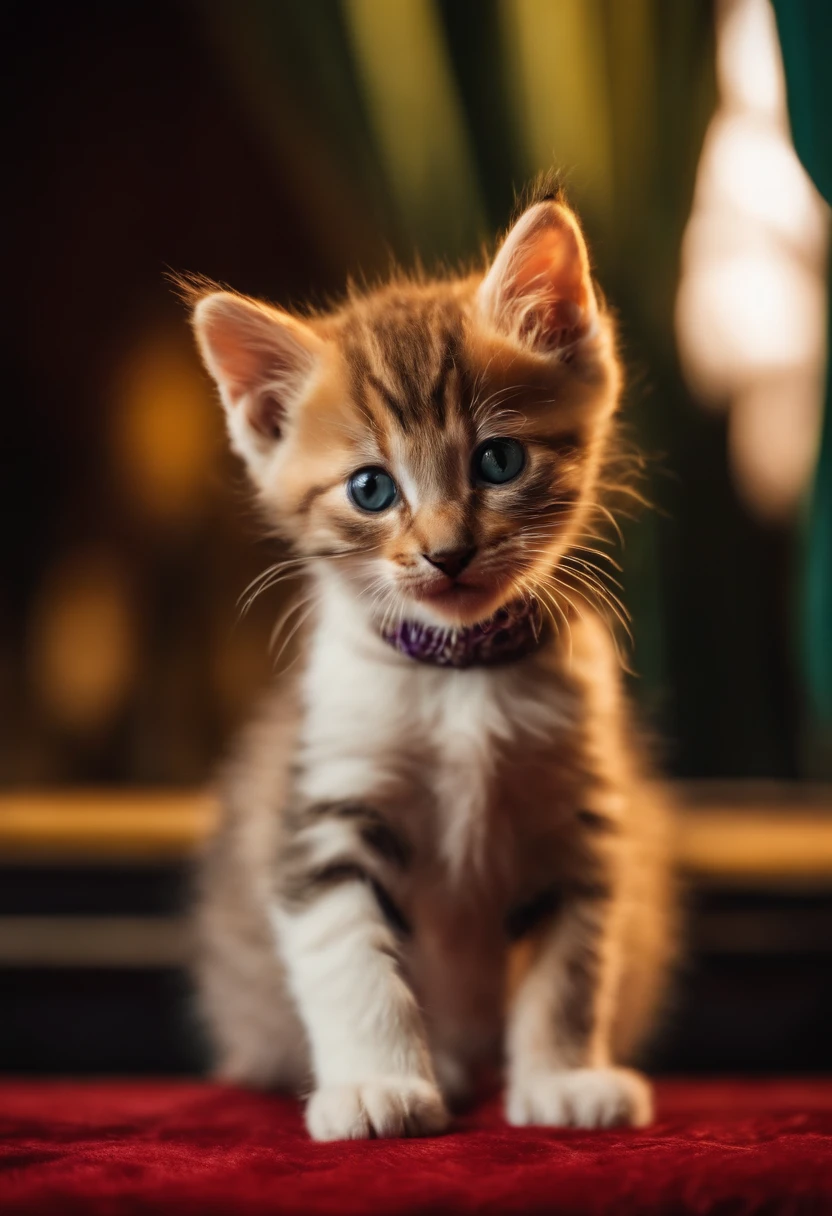 Kitten on the stage catwalk