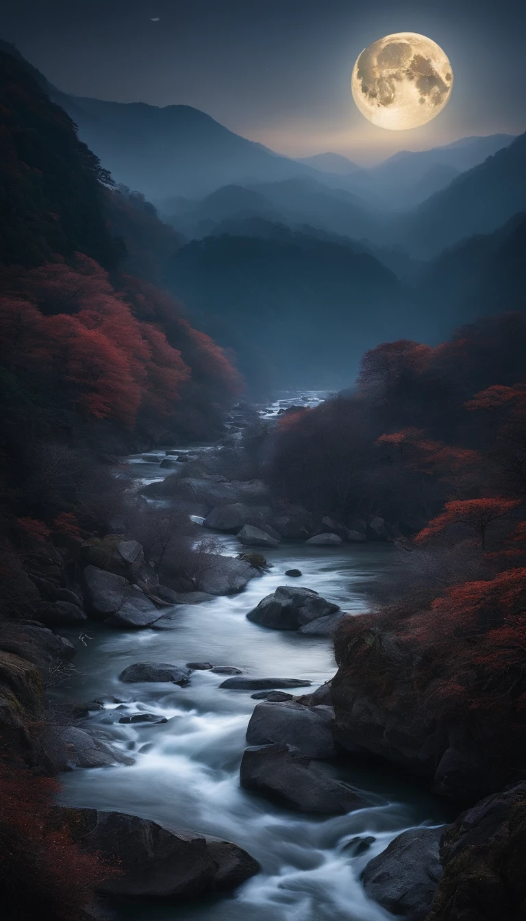 The tide of the Spring River connects the sea level,The bright moon on the sea coexists with the tide。
Thousands of miles with the waves,Where the spring river has no moonlight。
The river flows around Fangdian,The moonlight and flower forest are like mist。