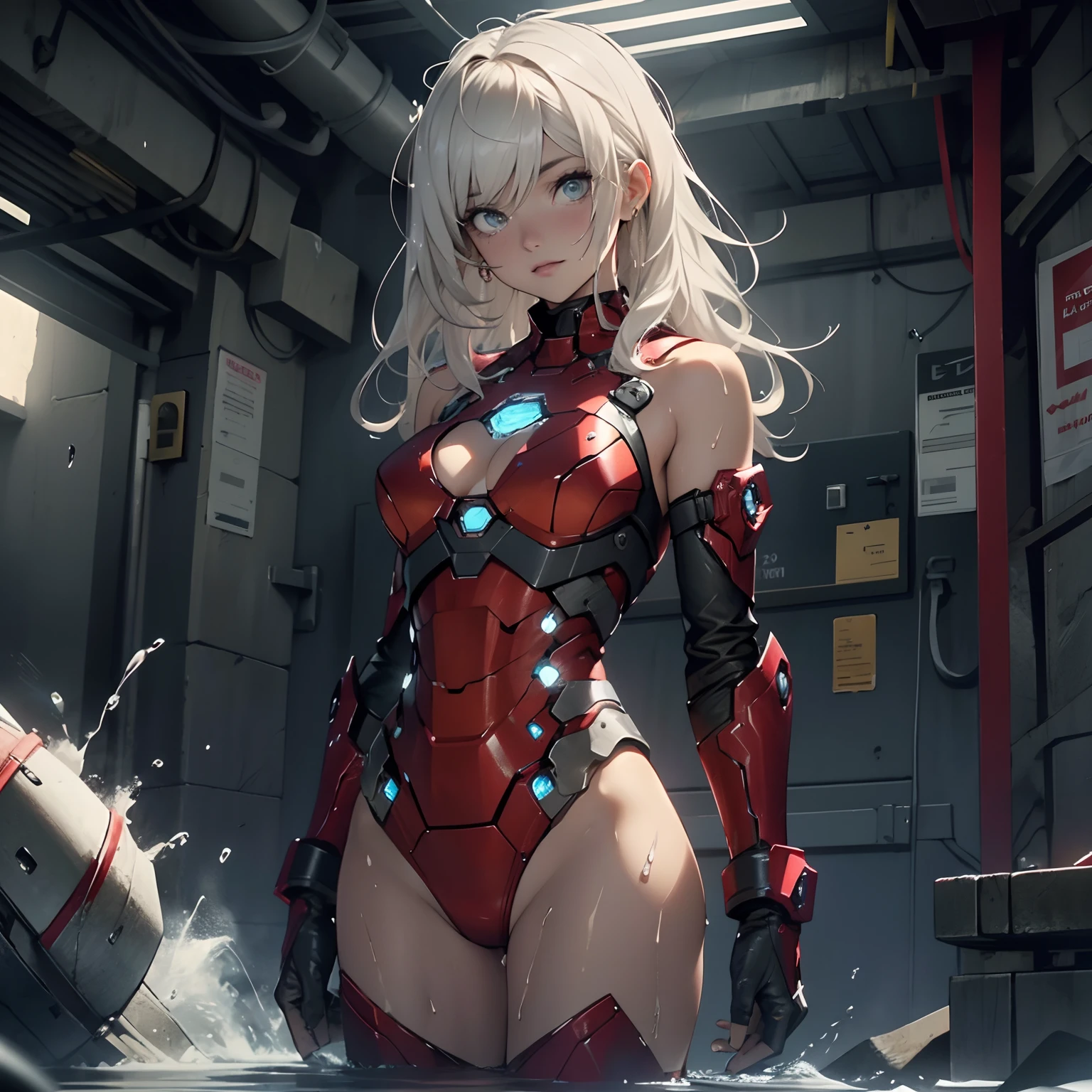 best qualtiy), ((tmasterpiece), (the detail: 1.4), 3D, hdr(HighDynamicRange), Ray traching, NVIDIA RTX, Hyper-Resolution, Unreal 5, sub surface scattering, PBR Texture, Post-processing, Anisotropic filtering, depth of fields, Maximum Acutance and Acutance, Many-Layer Textures, Albedo e mapas Speculares, Surface coloring, Accurate simulation of light-material interactions, perfectly proportions, rendering by octane, Two-colored light, largeaperture, Low ISO,White balance,trichotomy,8K raw data,Pink puffiness,NSFW,((2 girls caressing each other)),(Crowd watching),The kinky is exposed,Cleavage is seductive,Raised sexy,((Iron Man uniform)),((Iron Man pose))cinematic ligh,teardrop,tear drop,(torn laundry:1.9),(Transparent wet clothes:1.8),(perspective part:1.8),charming leg temptation,drools,exposed bare shoulders,Real rain,Wet hair,..Wet transparent pajamas,Wet torn panties,breasts out,Sweaty skin,Be red in the face,(cum in in face:1.4),(cum in tits:1.8),(cum in ass:1.4),(On stage),(he is wet),(Take off your panties in half)