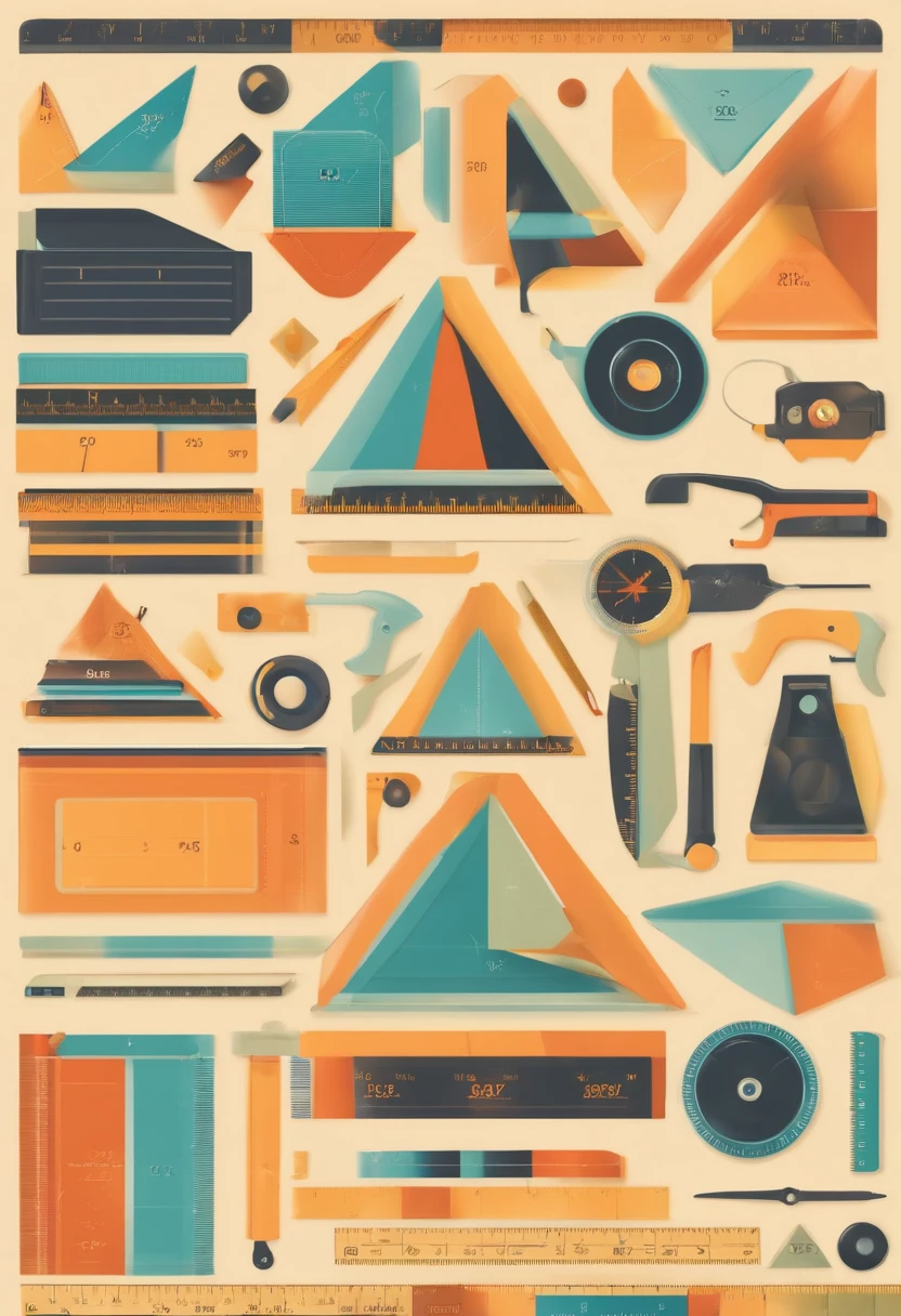 pictogram,Triangular ruler,tape measure,Scale