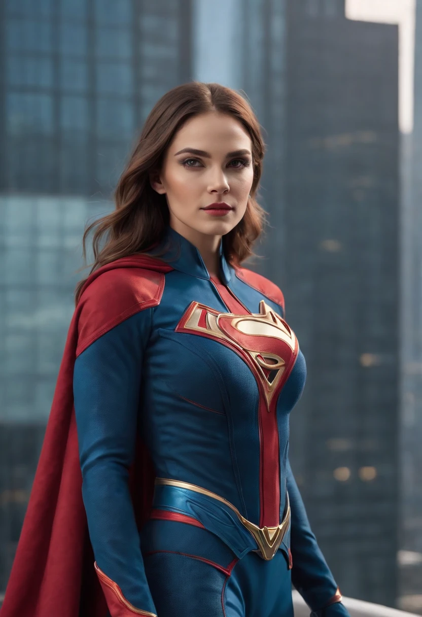 gal gadot in elaborate long-sleeved Superman costume in white, covering the whole body, Matte pastel colours, (dramatic:1.3), white capelet, White Superman Costume, Suit with white carbon fiber details, flying in the sky, (intricate details:0.9), (HDR, hyper-detailing:1.2), (natural skin textures, hyper realisitc, soft light, Sharp, Photos in RAW and 35mm format.