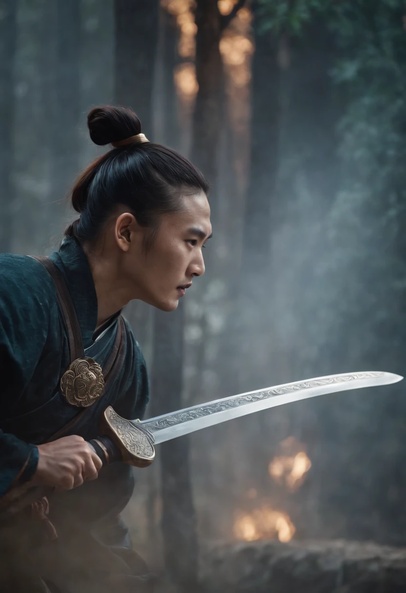 A Chinese sword that shines with thunder