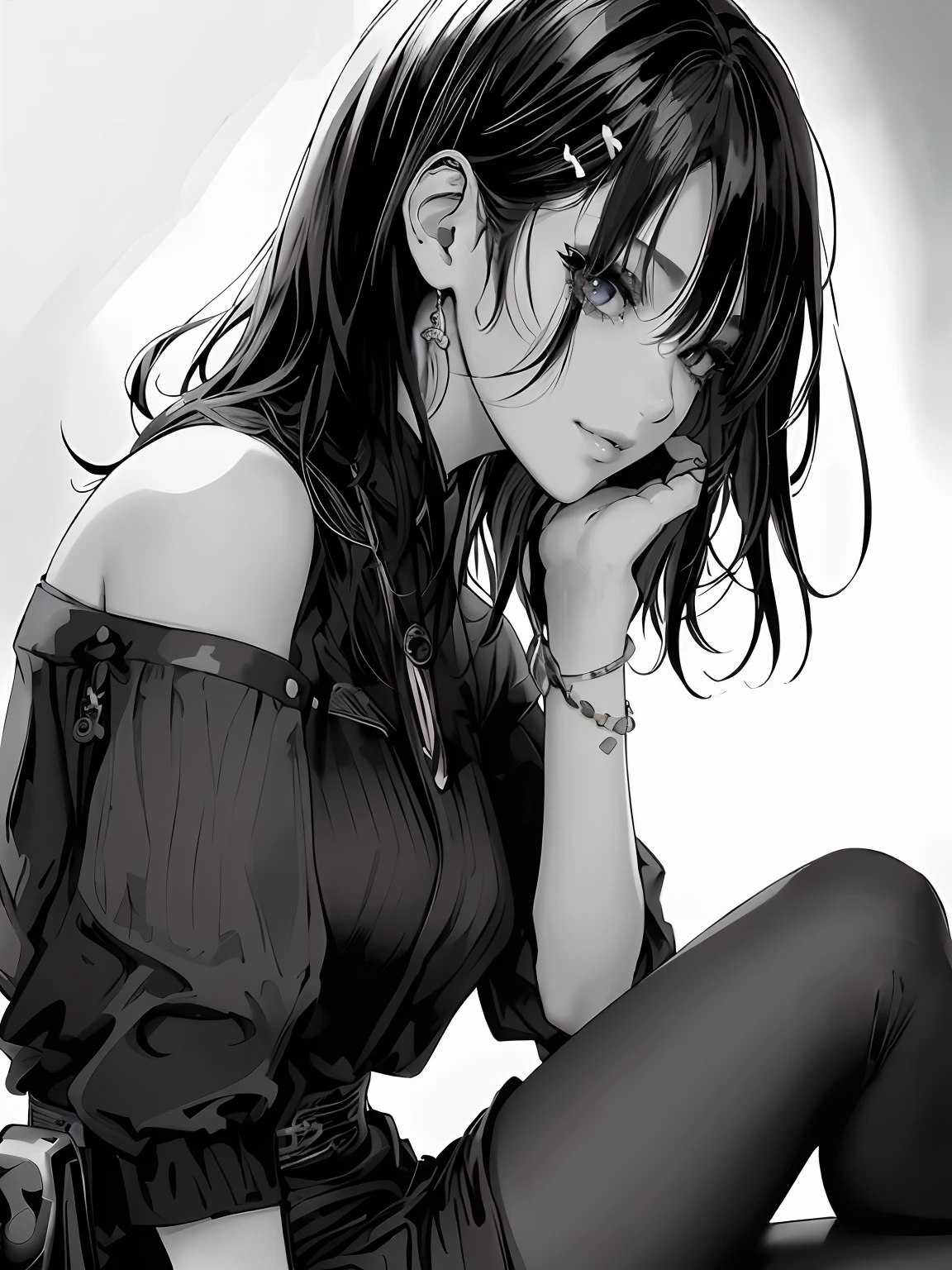 Obra maestra, alta calidad, ((Anime style)), ((cabello dorado)), ((ojos dorados)), ((mirada profunda e intensa)), ((Cara detallada)), ((bien dibujado)), posando para una foto, ((Sonrisa traviesa)), cuerpo suave, (Soft, moist lips), piel reluciente, Retrato detallado, ((Moda coreana)), Moda de chica rica, Calle urbana, ((Moda urbana)), ((Chica rica presumiendo)), Marca de belleza en el hombro, Marca de belleza debajo del ojo, Anime visual de una mujer joven, anime style illustration, Hermoso retrato, 1girl