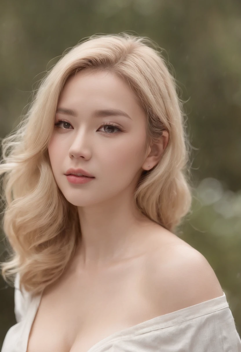 blonde beautiful、ultra-realistic realism、(The chest is huge:1.2、attractive body:1.2)、Incredibly large curves with large pelvis, big assa, hason:1.1、light colors hair:1.1、(wet from rain、wet from rain、a wet body:1.2)、com rosto detalhado、detailed lips、A detailed eye、二重まぶた、A sagging breast、spread their legs、Highly visible curves