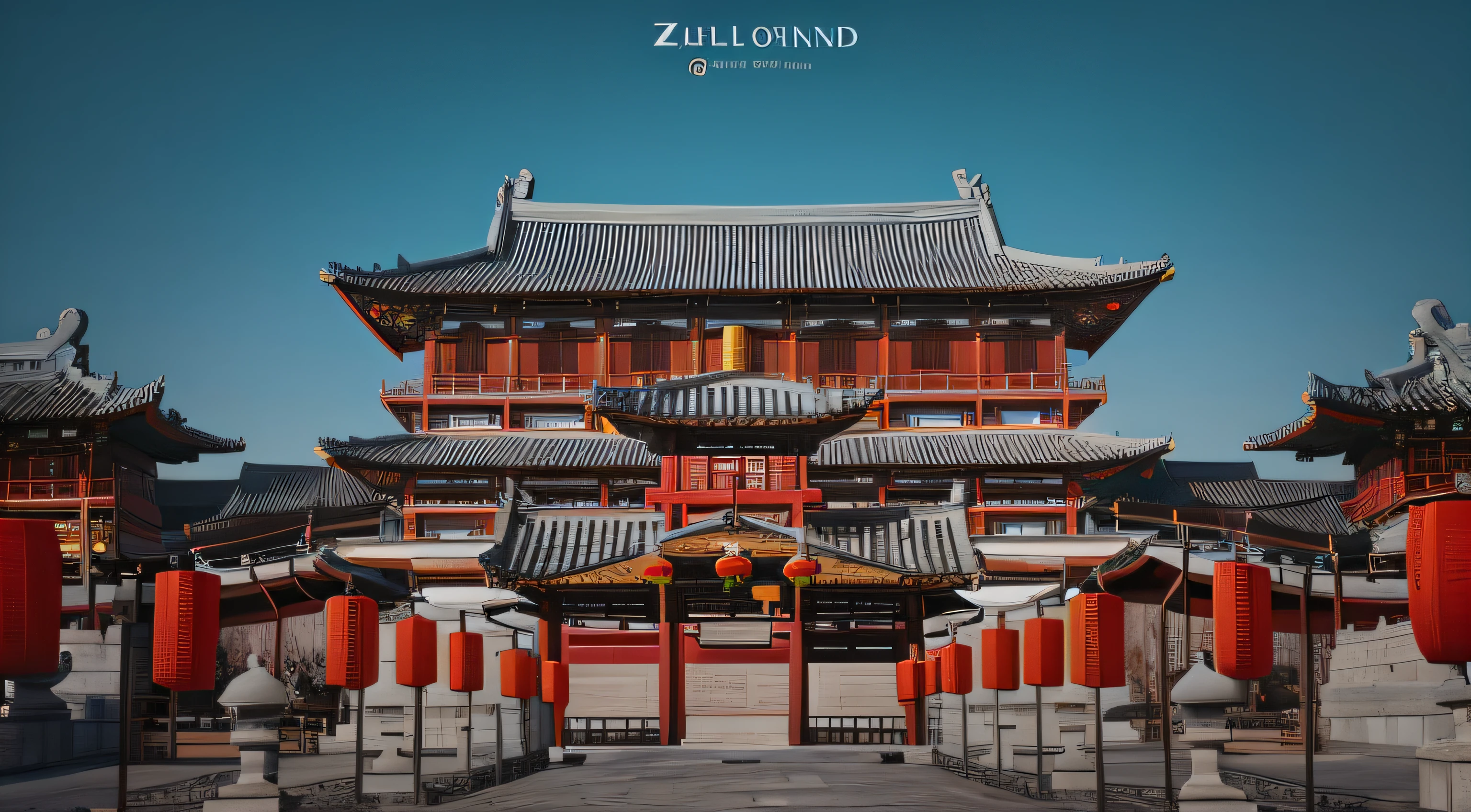 Arafeld architecture，There are a lot of red lanterns hanging on it, Chinese architecture, Ancient Chinese architecture, Tang Dynasty Palace, Chinese style buildings, Chinese palaces, Chinese tradition, Inspired by Zhao Yuan, inspired by Zhao Yong, Chinese style, Inspired by Yang Buzhi, inspired by Zhang Zeduan, inspired by Zhao Zuo,